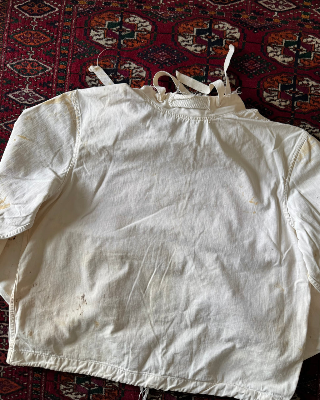 WW2 anorak smock gunner hoodie cut with paint splatter