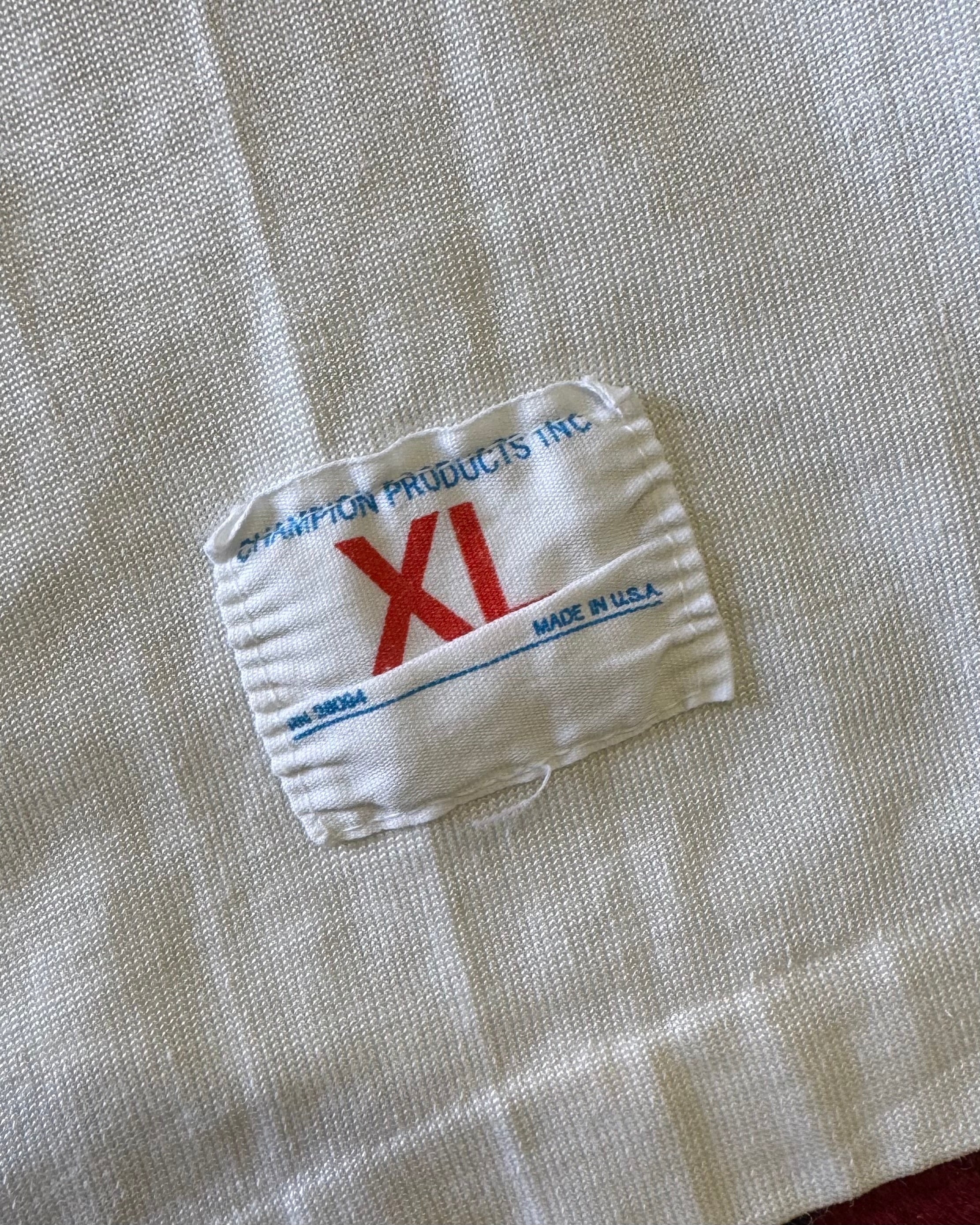 Vintage 1970s champion blue bar Silverstein football jersey