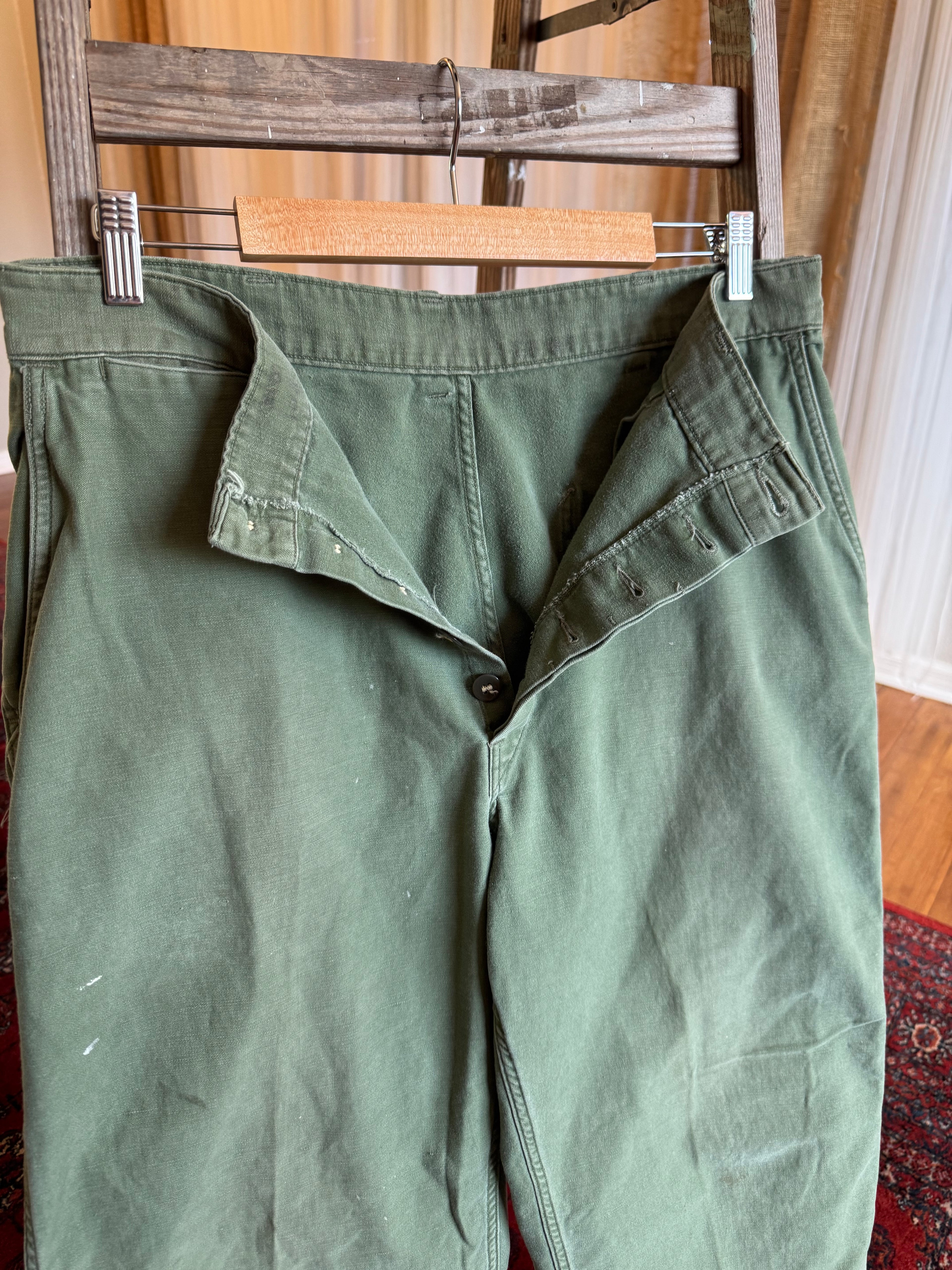 1960s army fatigue, engineer work pants
