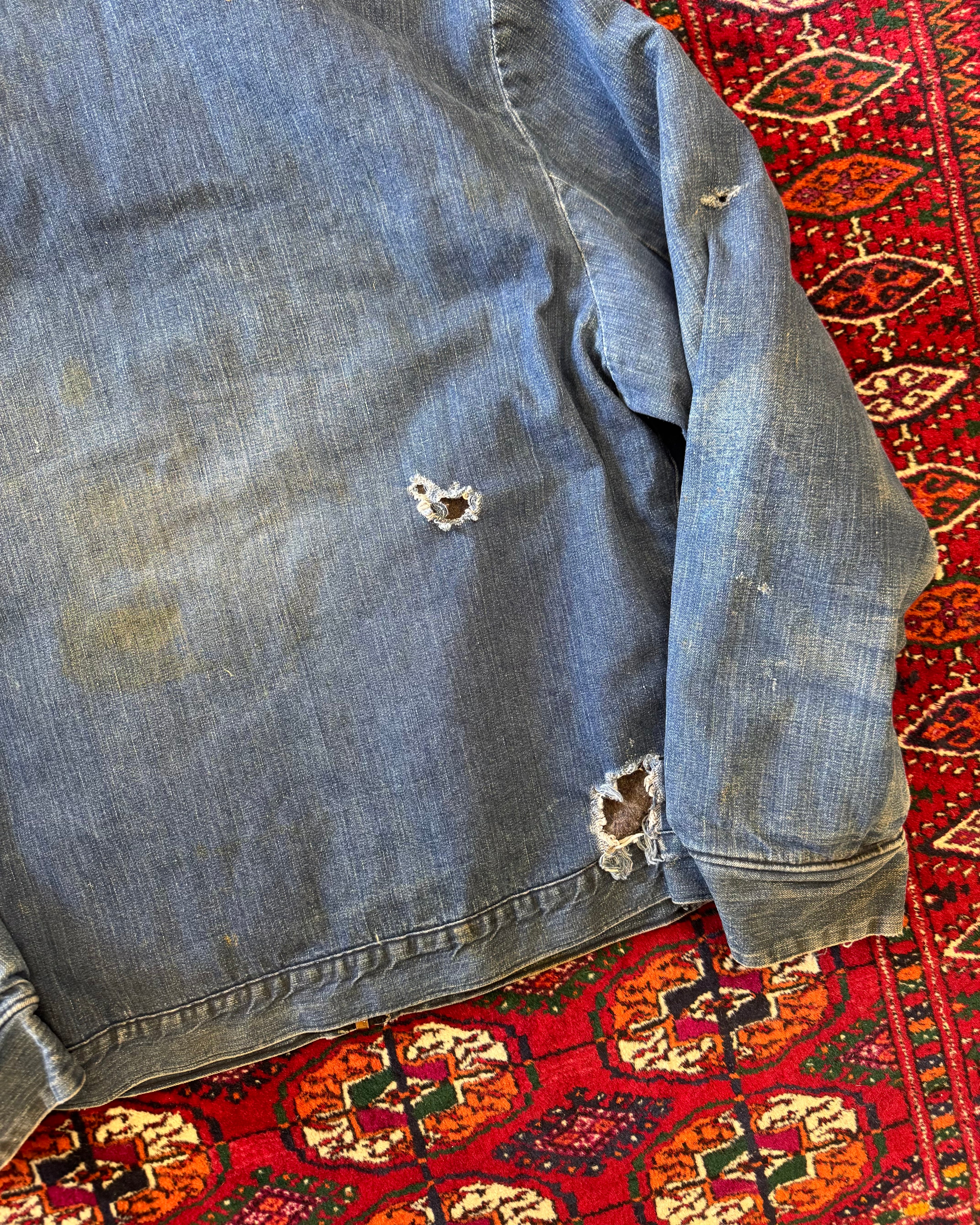 Vintage 1960s Wrangler flannel lined denim work jacket