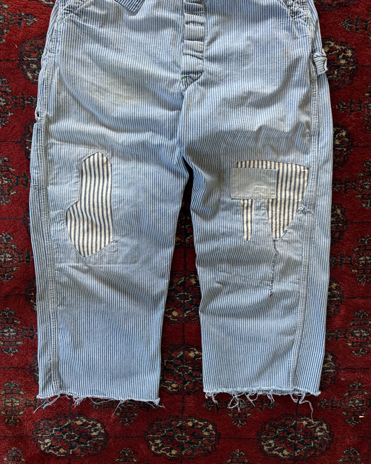 1950s Pointer brand pinstripe farmhouse repaired house repaired pants