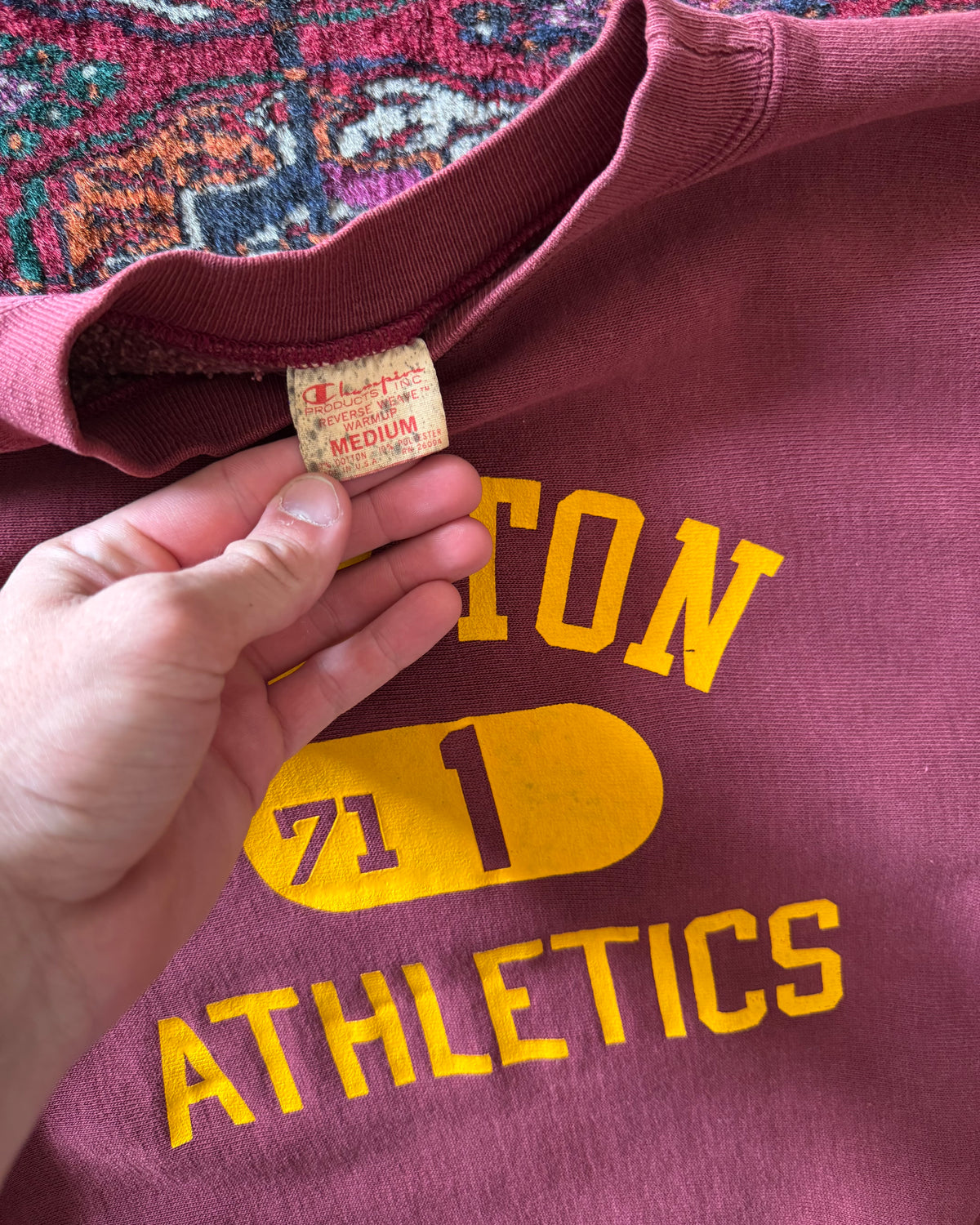 1970s Oakton Athletics champion reverse weave