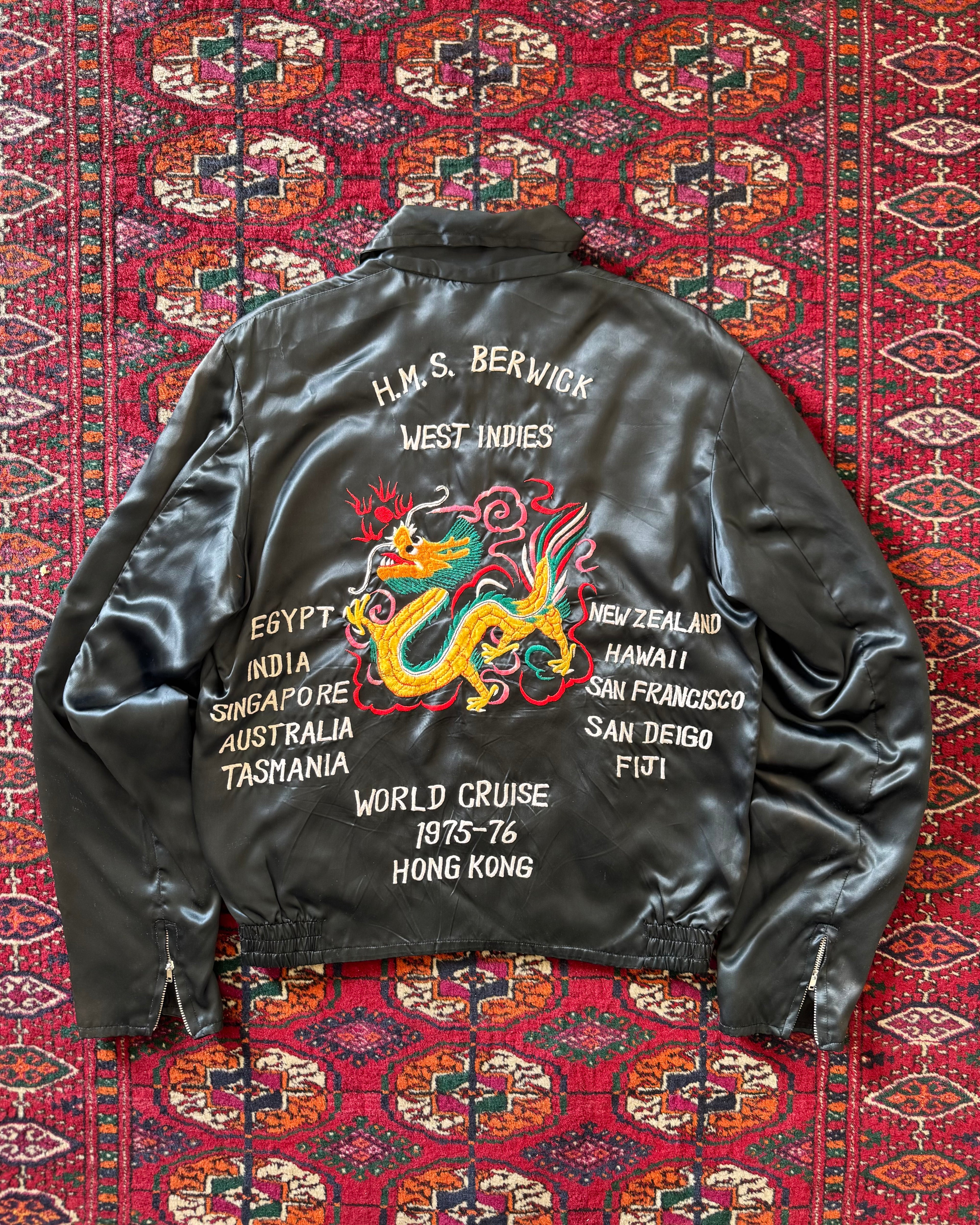 1976 HMS Berwick, heavily faded souvenir jacket