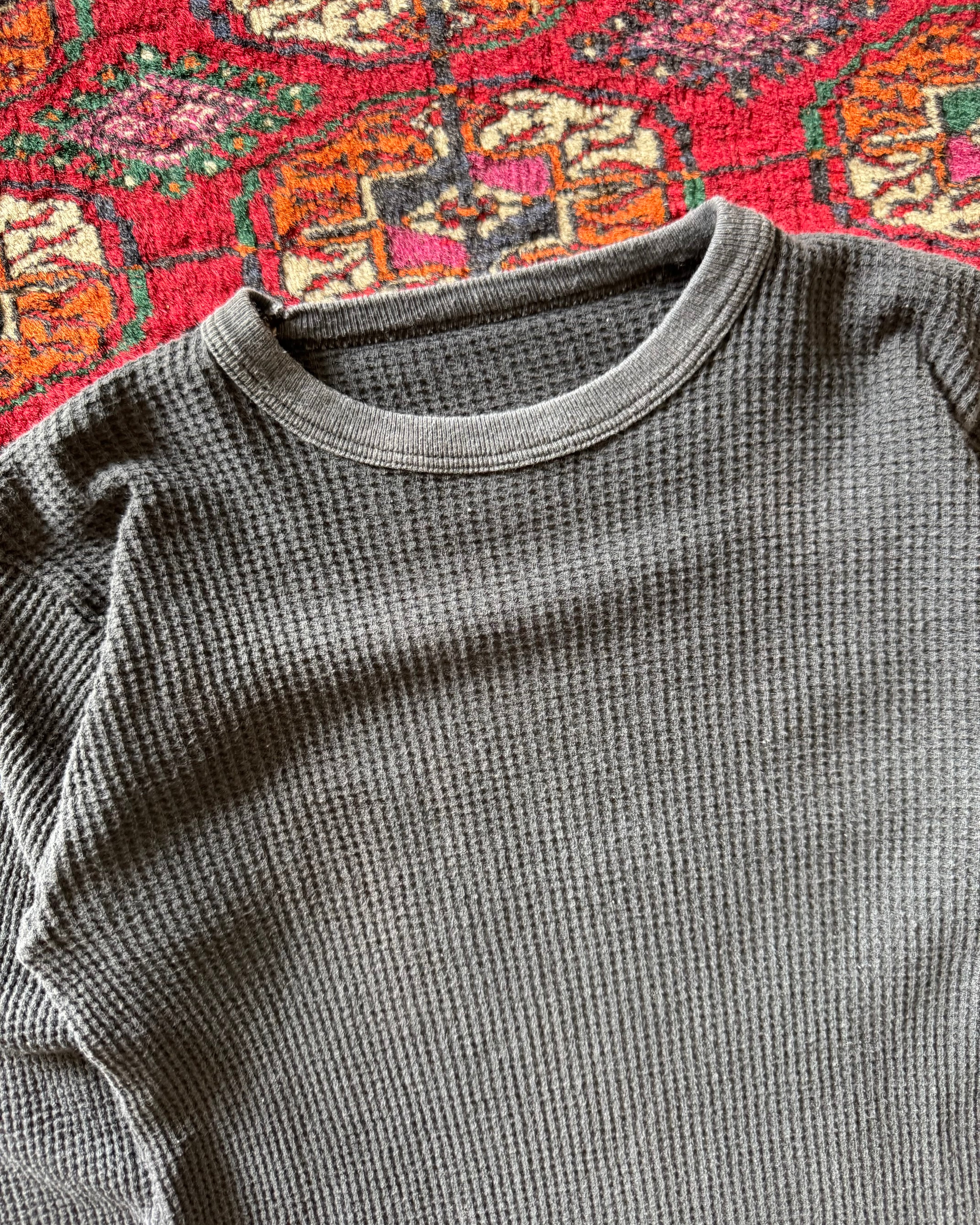 1970s black two-tone thermal undershirt