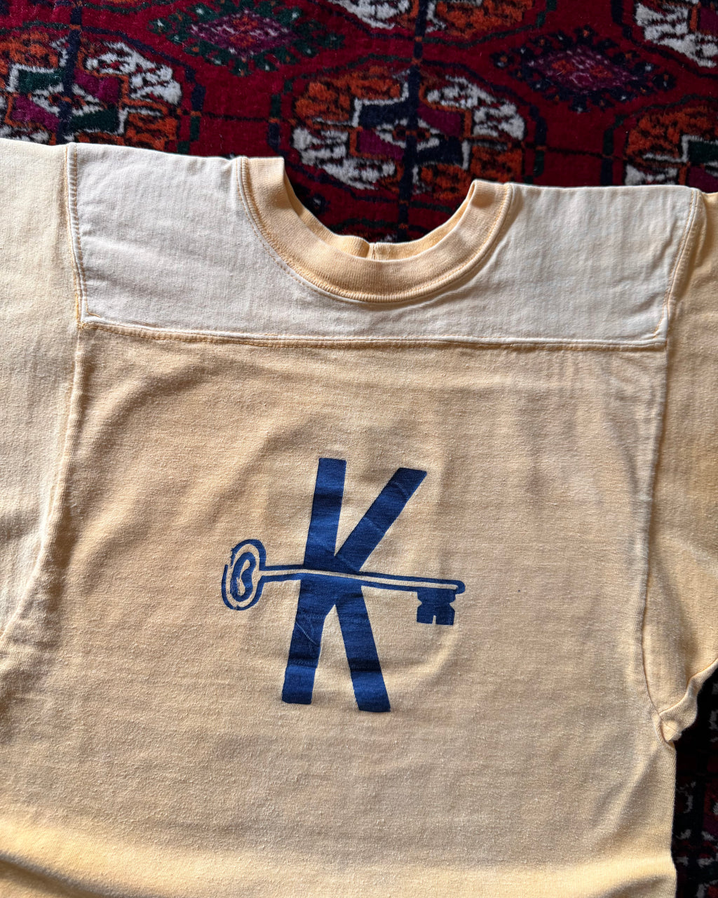 1970s faded yellow cotton jersey