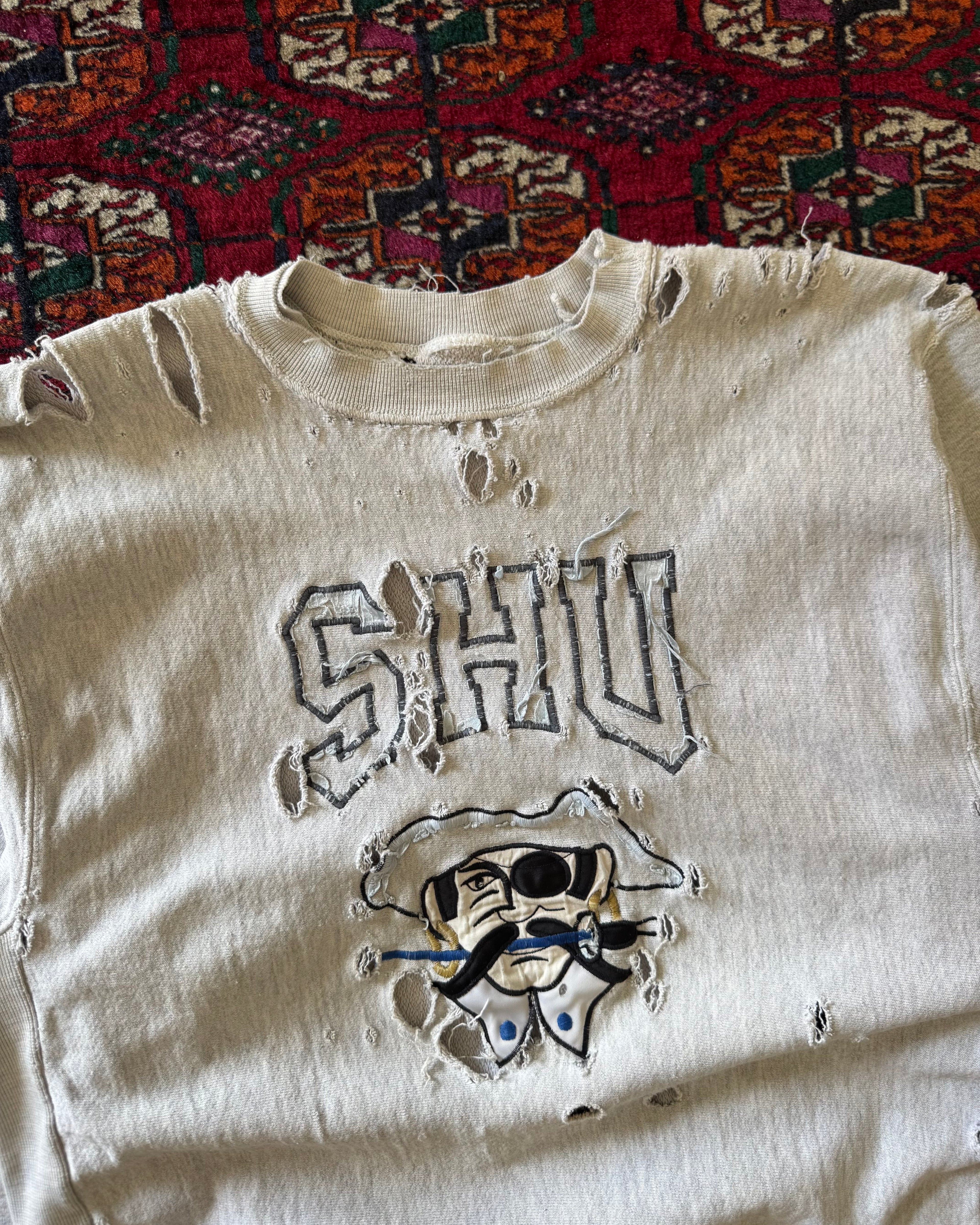1980s SHU distressed sweatshirt