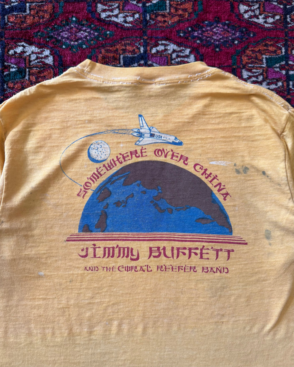 1980s distressed jimmy buffet china tour tee