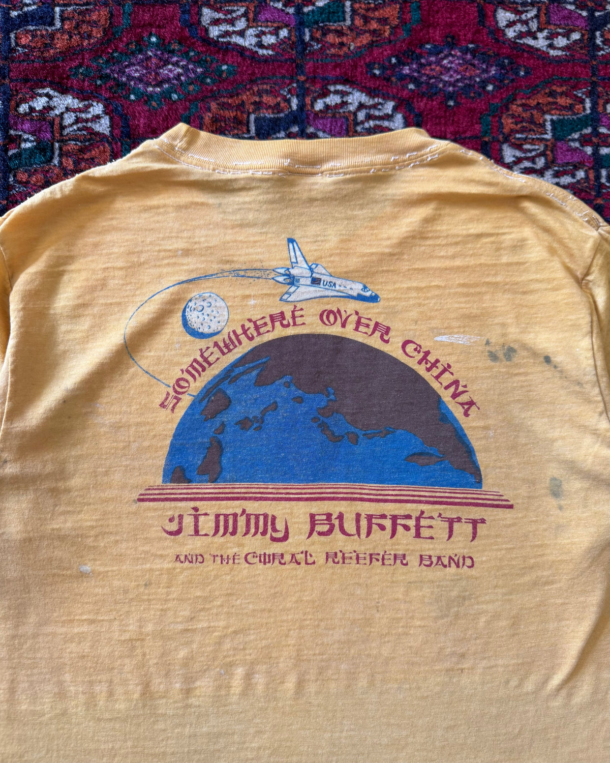 1980s distressed jimmy buffet china tour tee