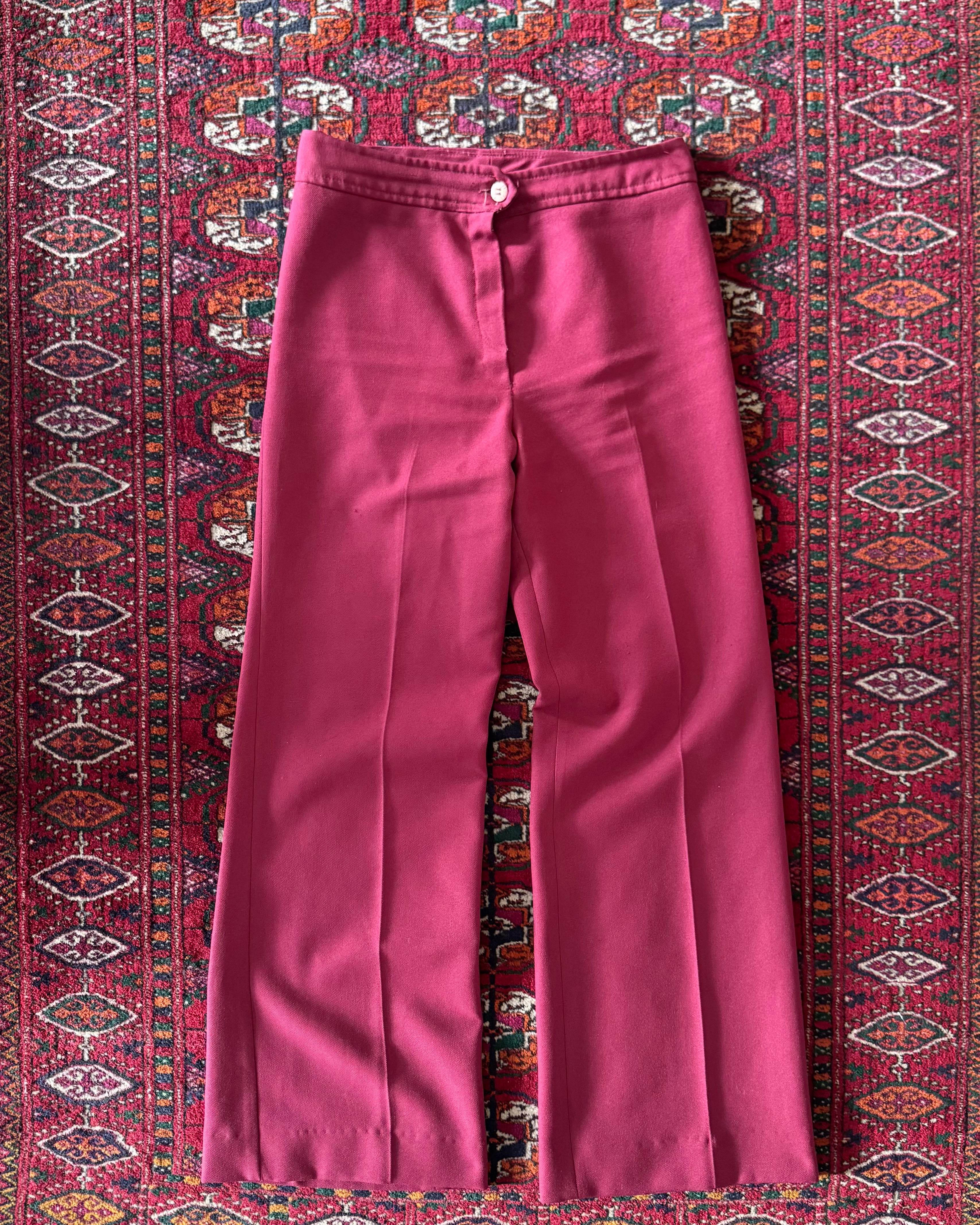 Vintage 1970s women’s burgundy, casual flares