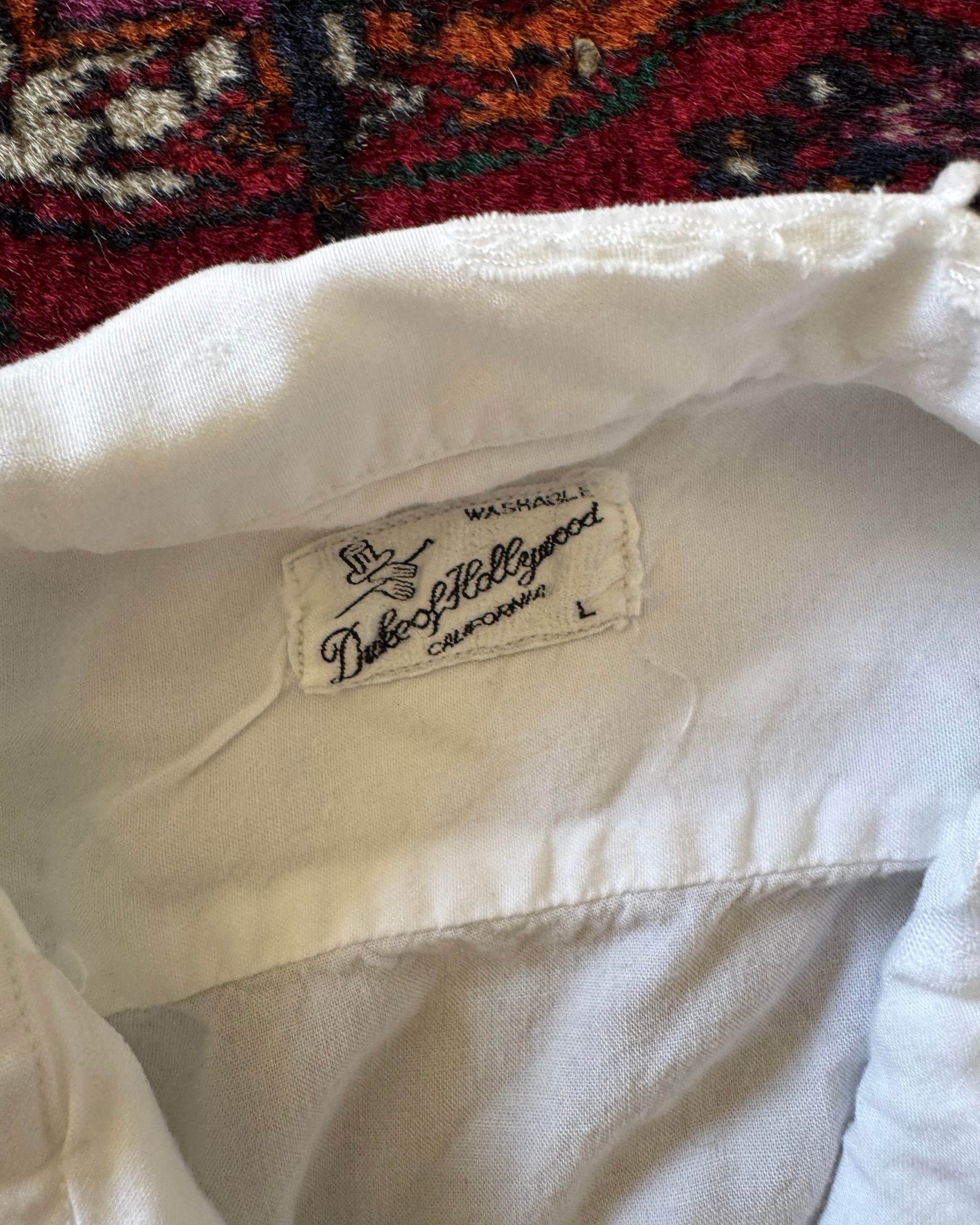 1960s rayon distressed loop collar