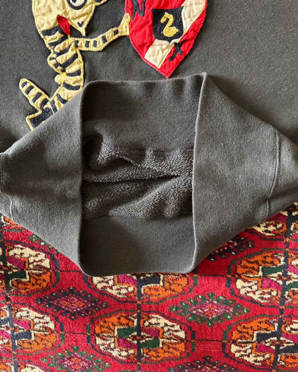 Vintage 1960s black cotton fraternity sweat ￼