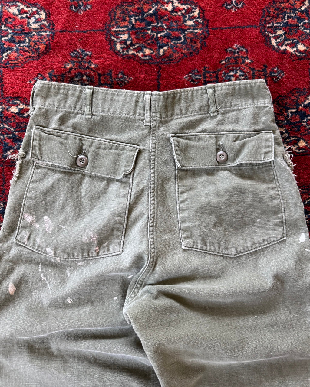 1960s distressed paint splatter OG-107 capri cut