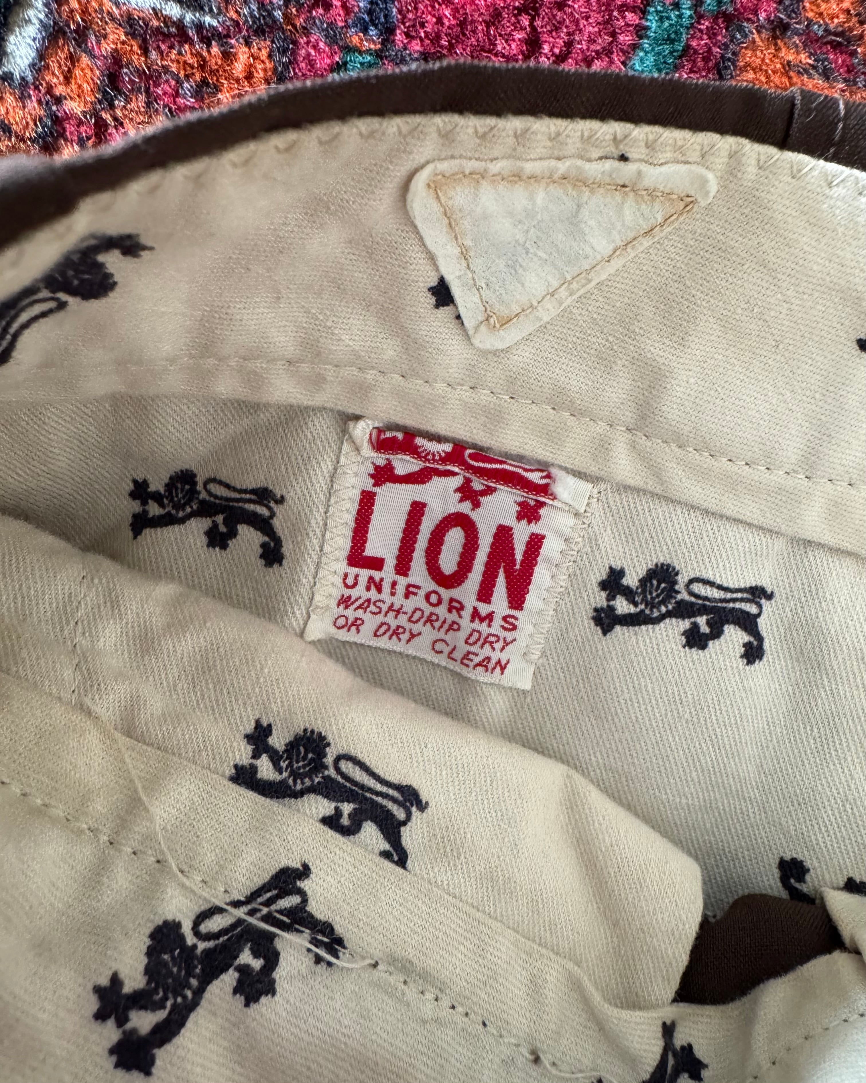 Vintage 1950s lion uniforms brown Rylon trousers￼