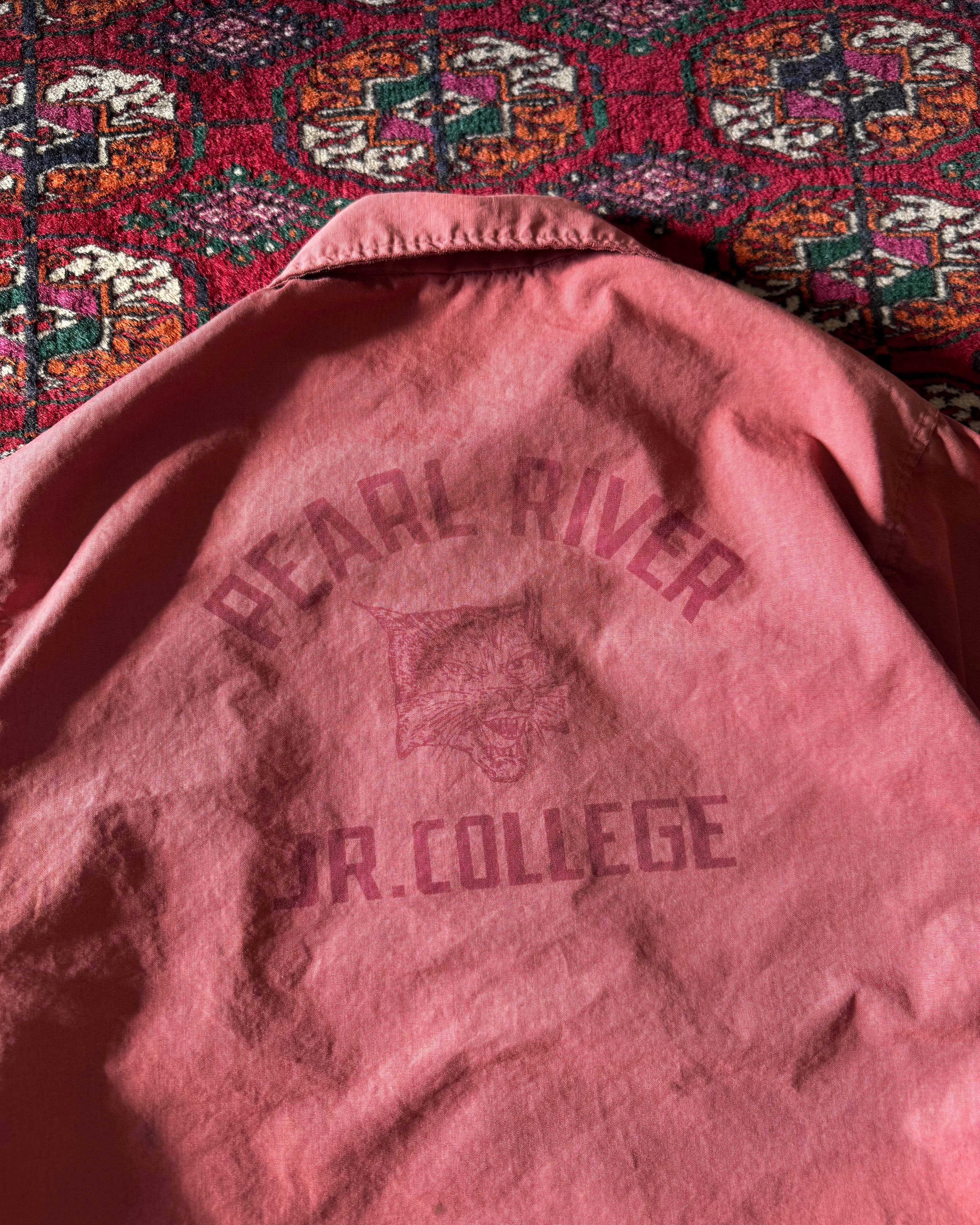 Vintage 1960s distressed pearl River junior College zip up jacket￼