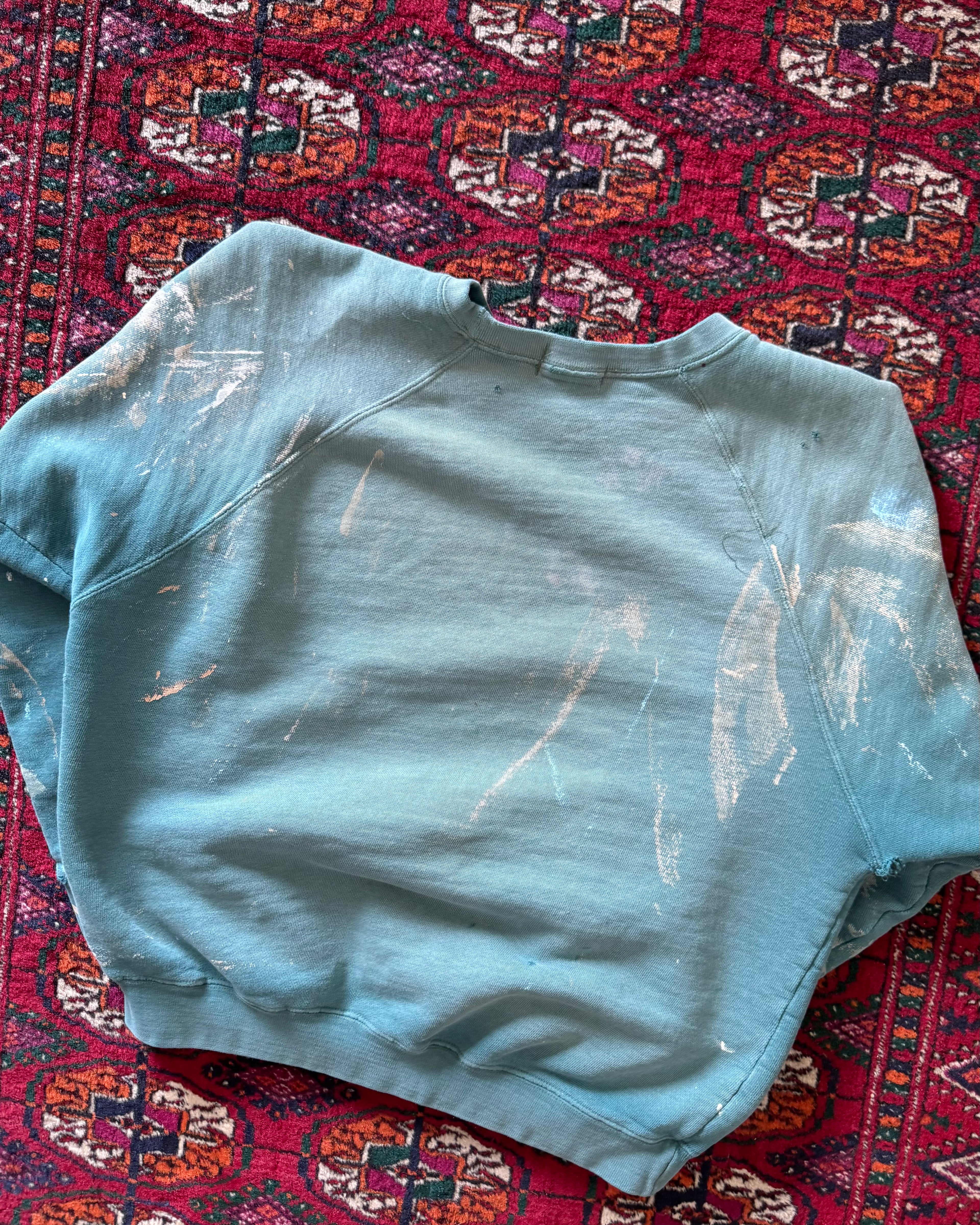 1970s Great Wall of china faded paint splatter sweatshirt