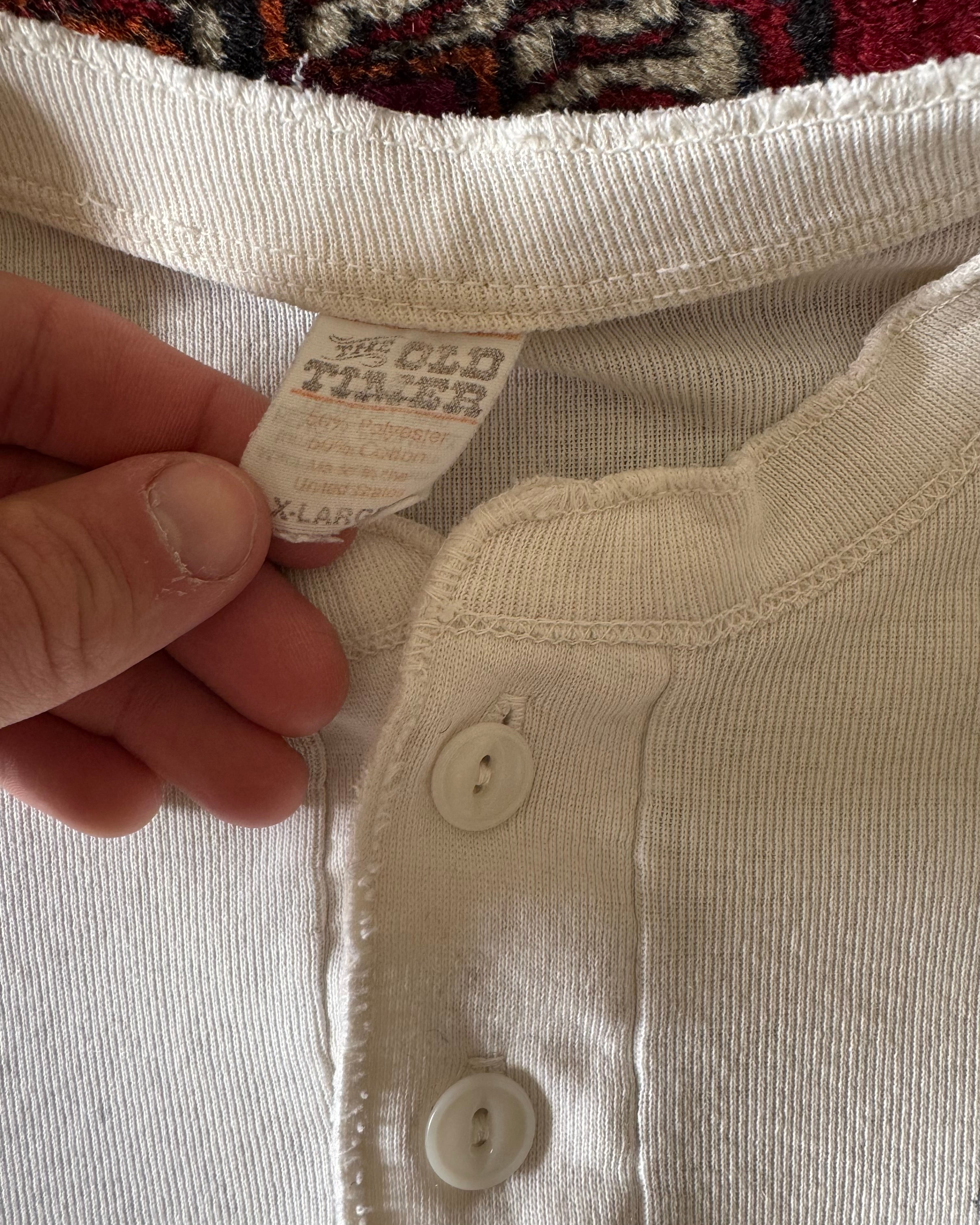 Vintage 1970/80s Uncle Jack’s whiskey three button undershirt ￼