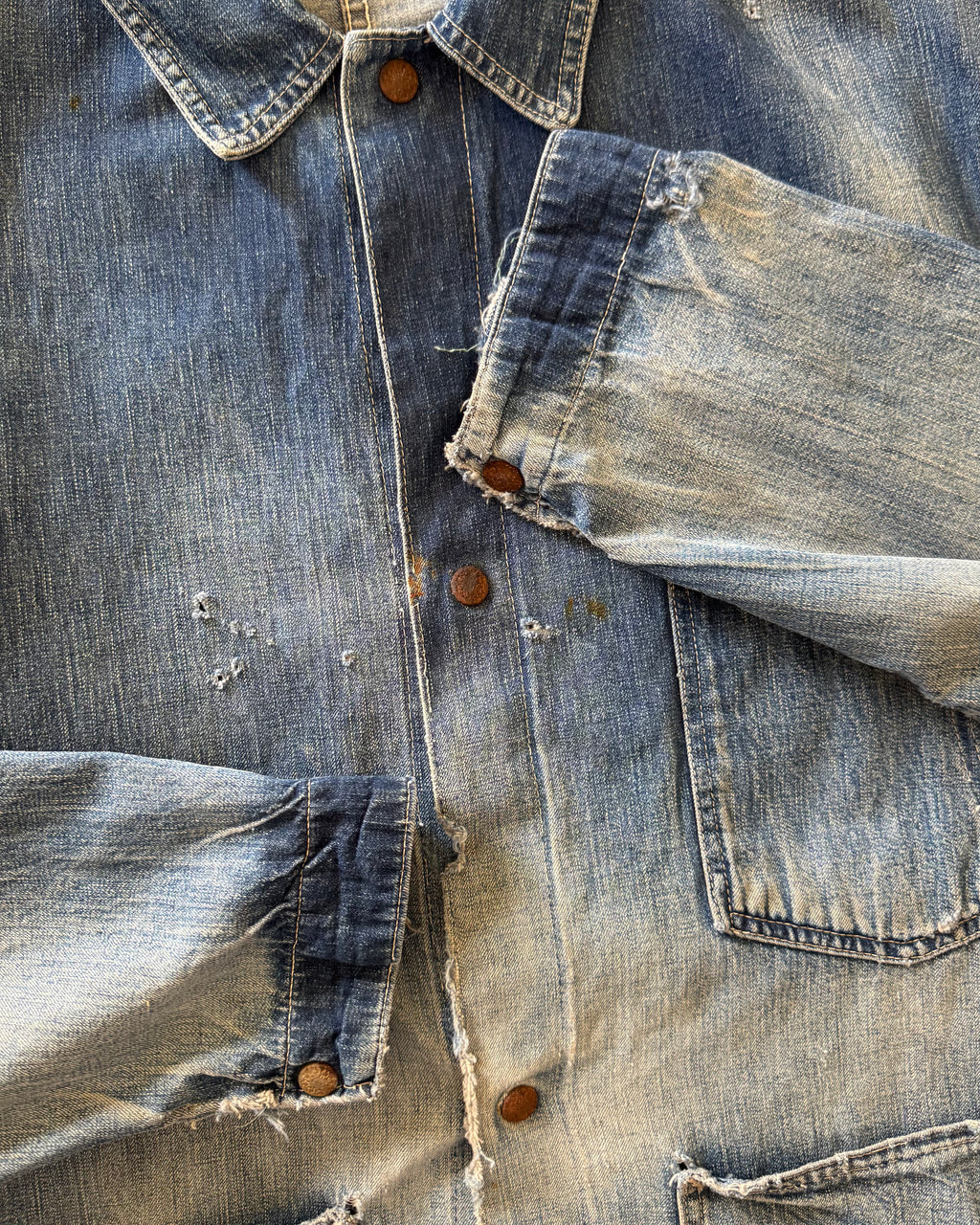 1940s full selvedge denim chore coat