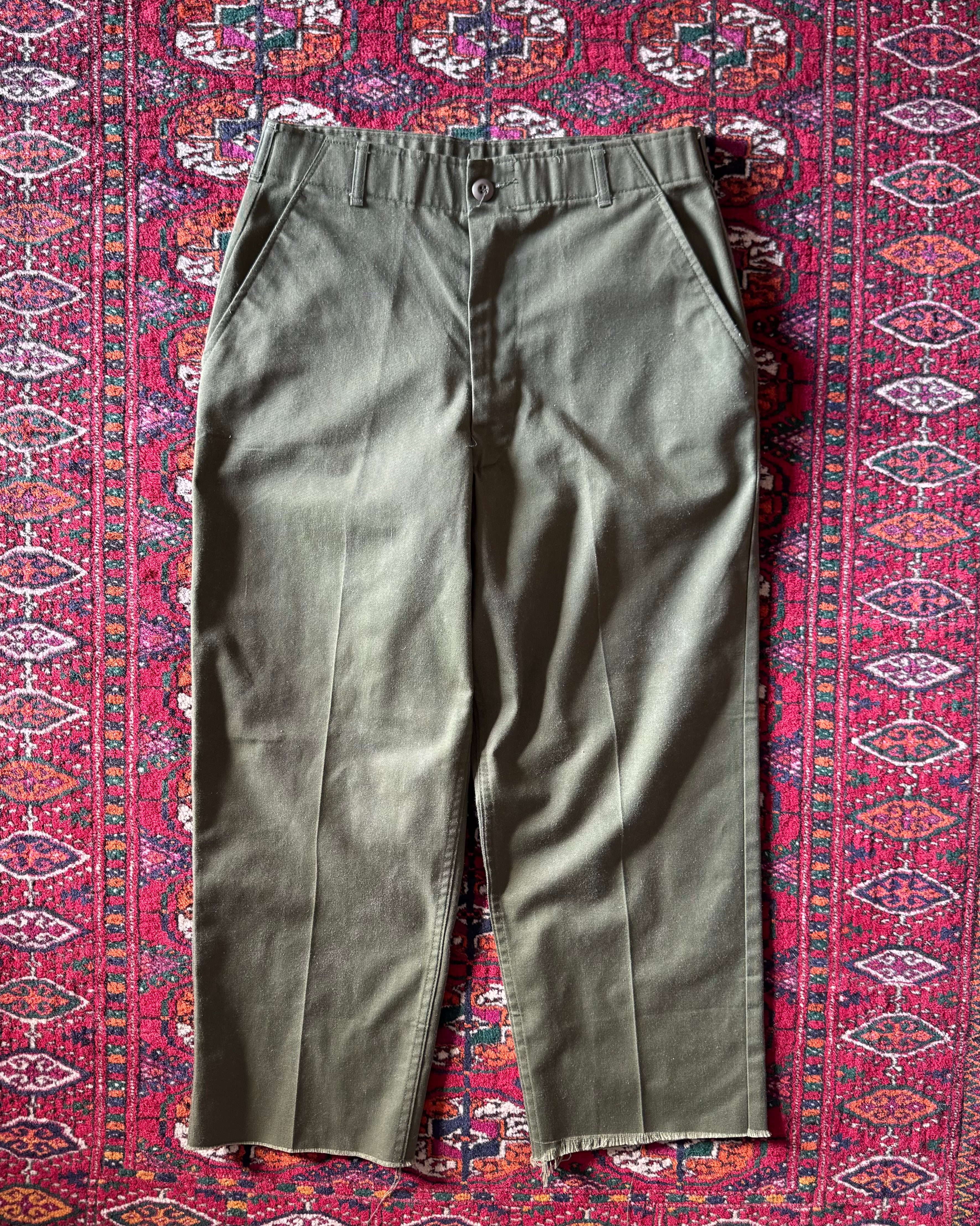 Vintage army OG 507 cut off