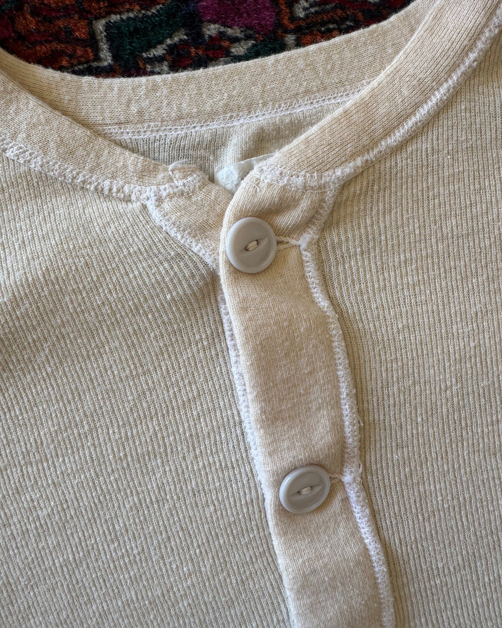 1960s cats eye button army undershirt