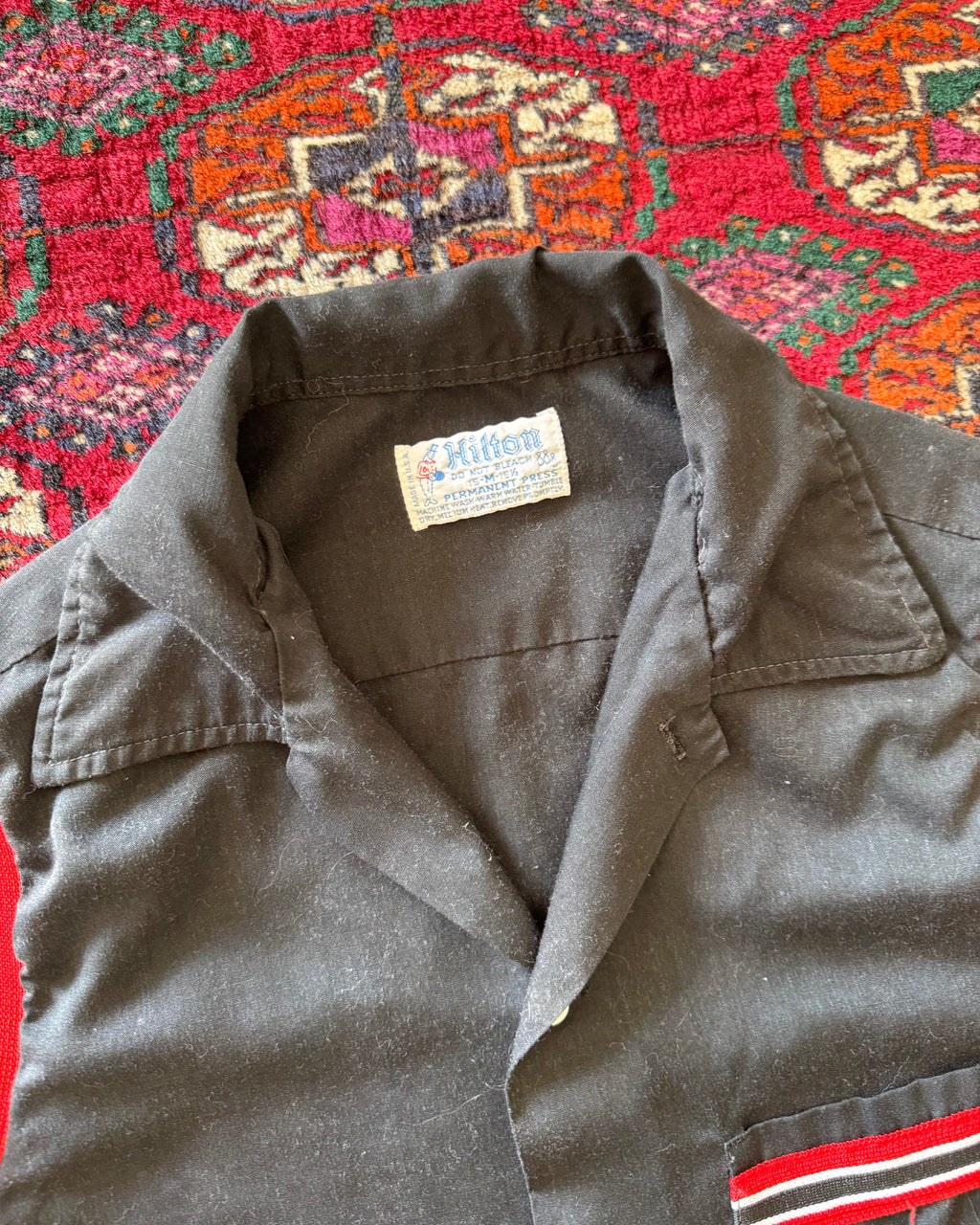 1960s black/red bowling shirt