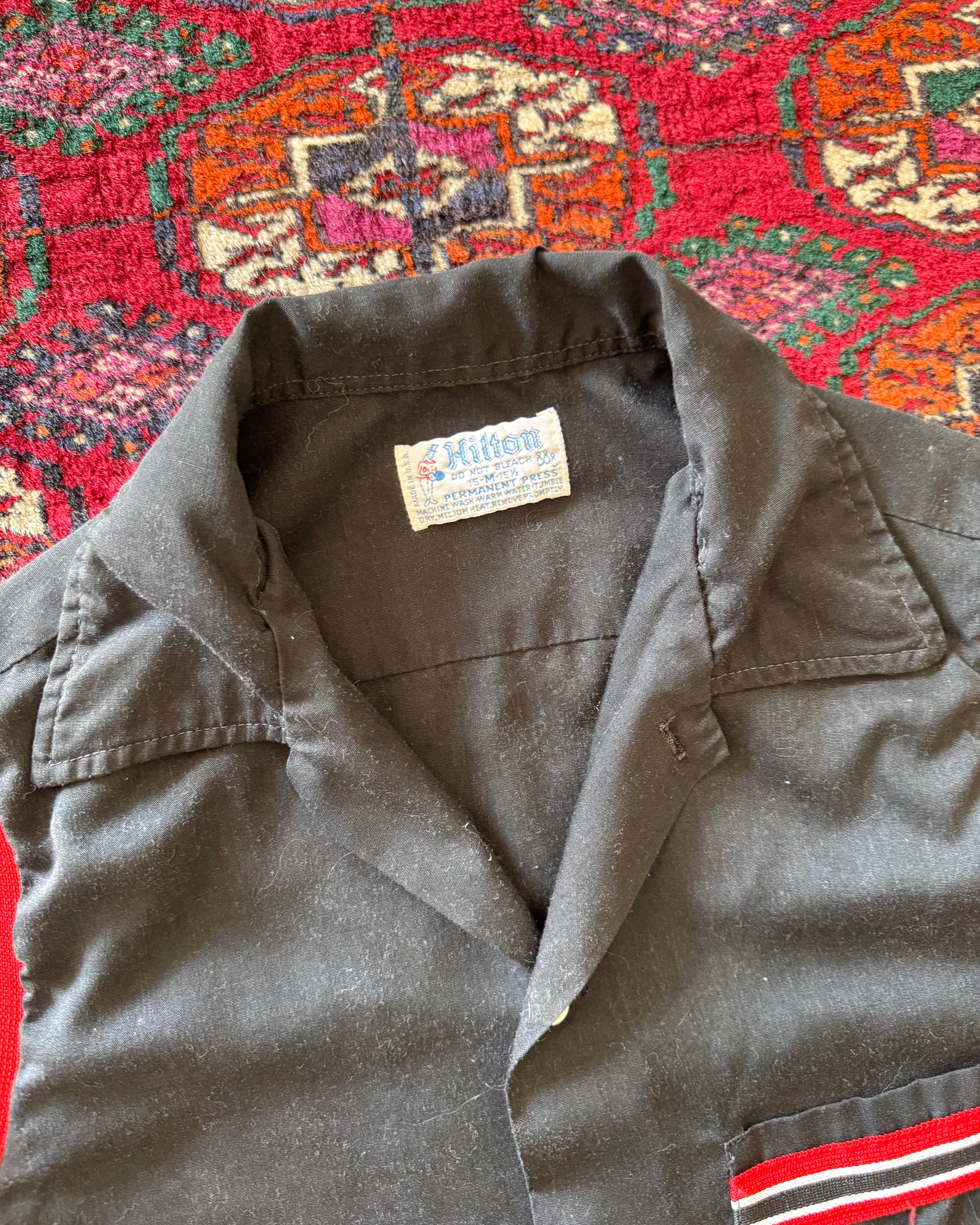 1960s black/red bowling shirt