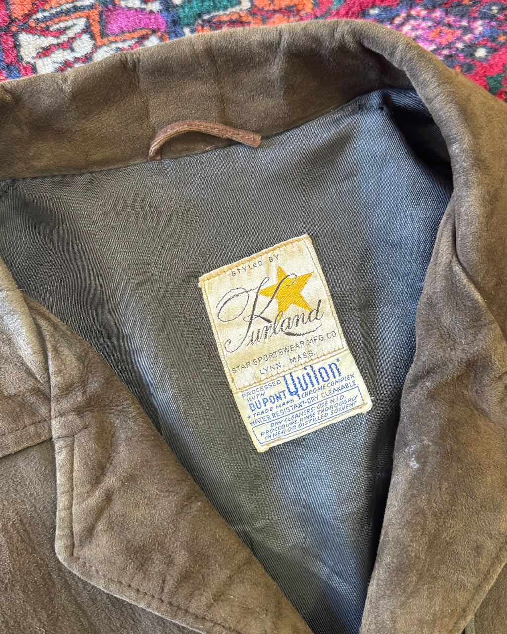 Vintage 1960s Kurland fringe suede leather jacket ￼