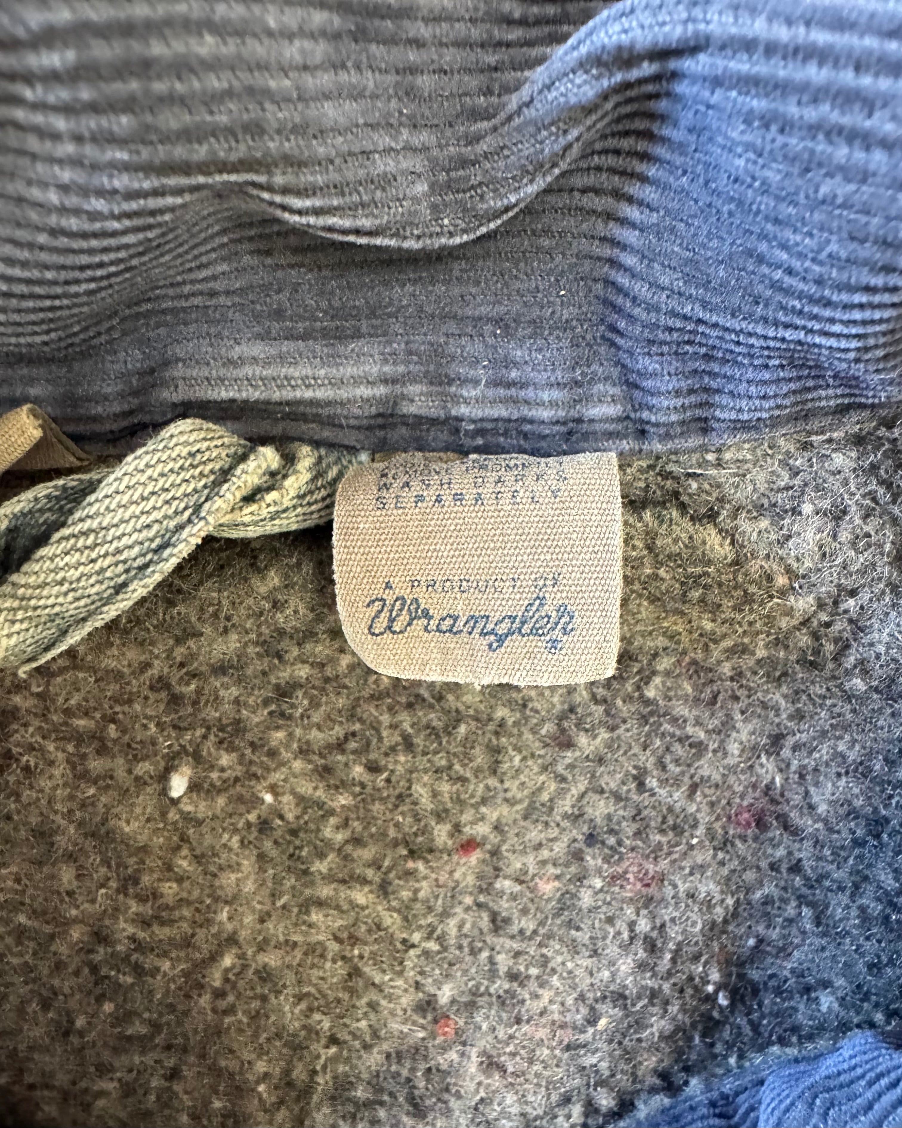 Vintage 1960s Wrangler flannel lined denim work jacket