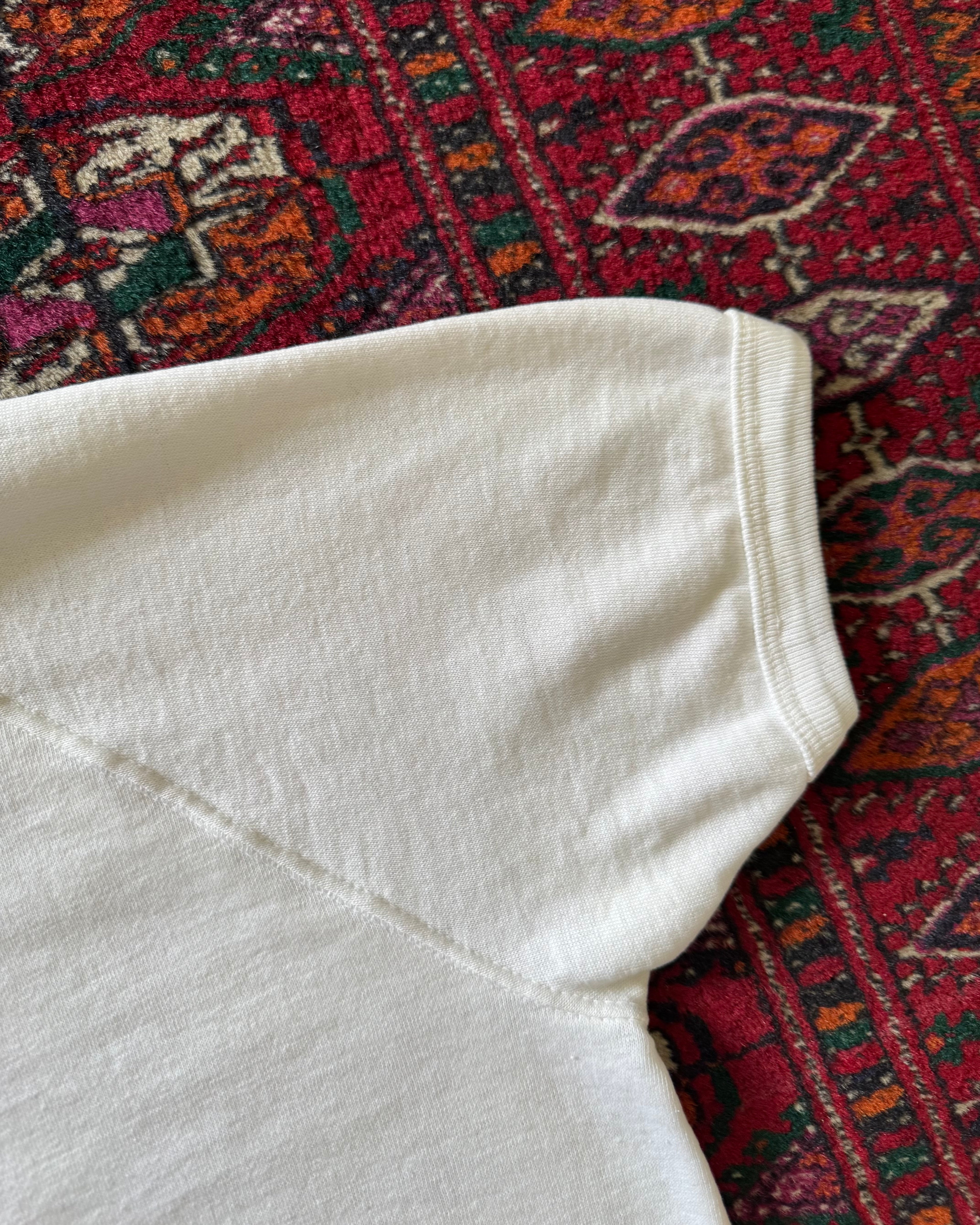 1970s white short sleeve sweatshirt