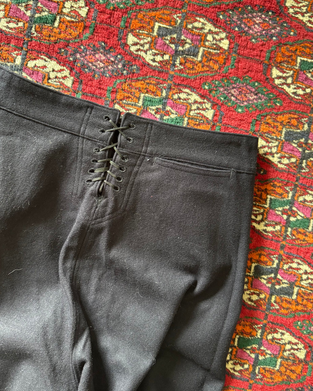 1970s USN wool seafarers flared deck pants