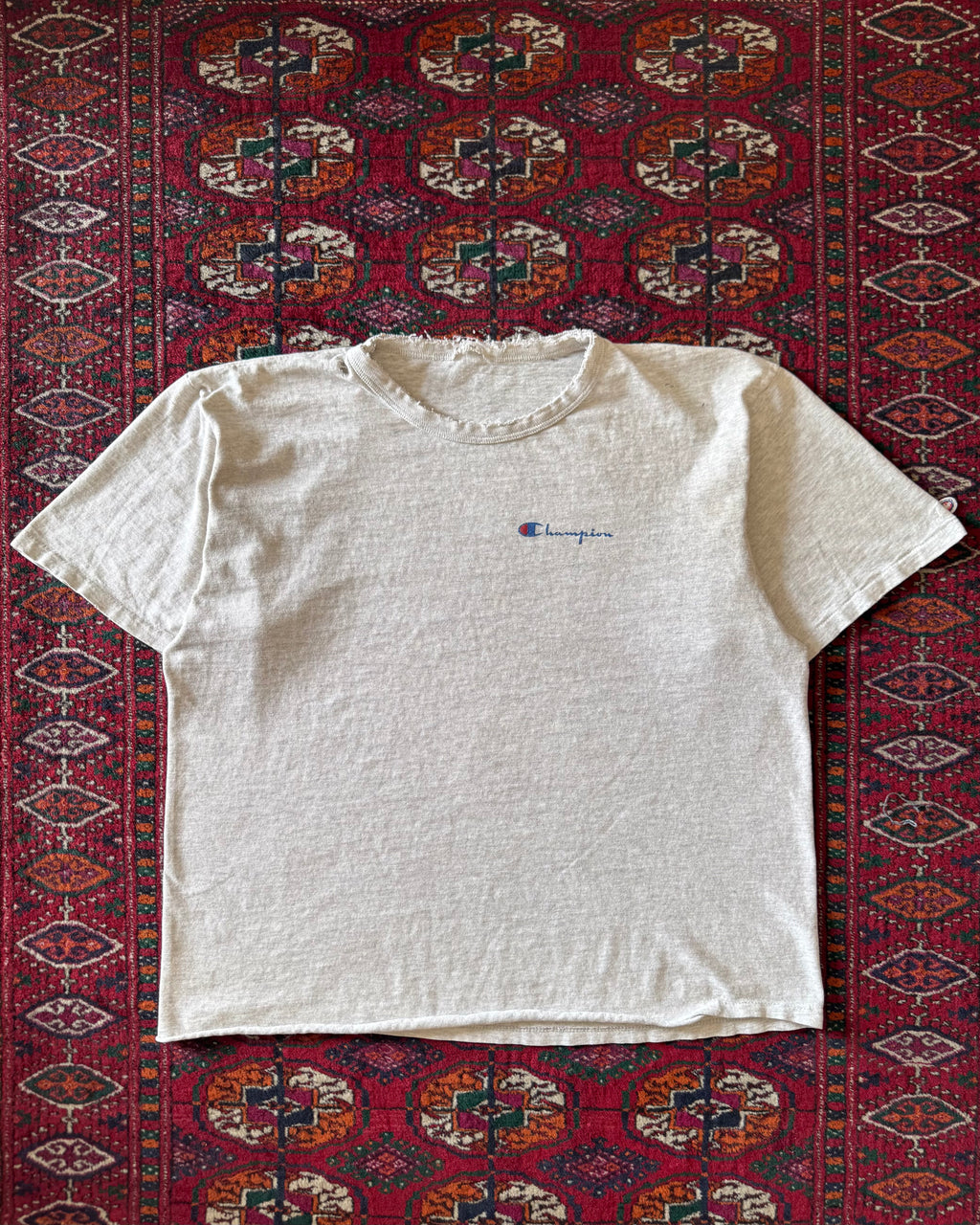 Vintage 1980s champion, distressed athletics T-shirt