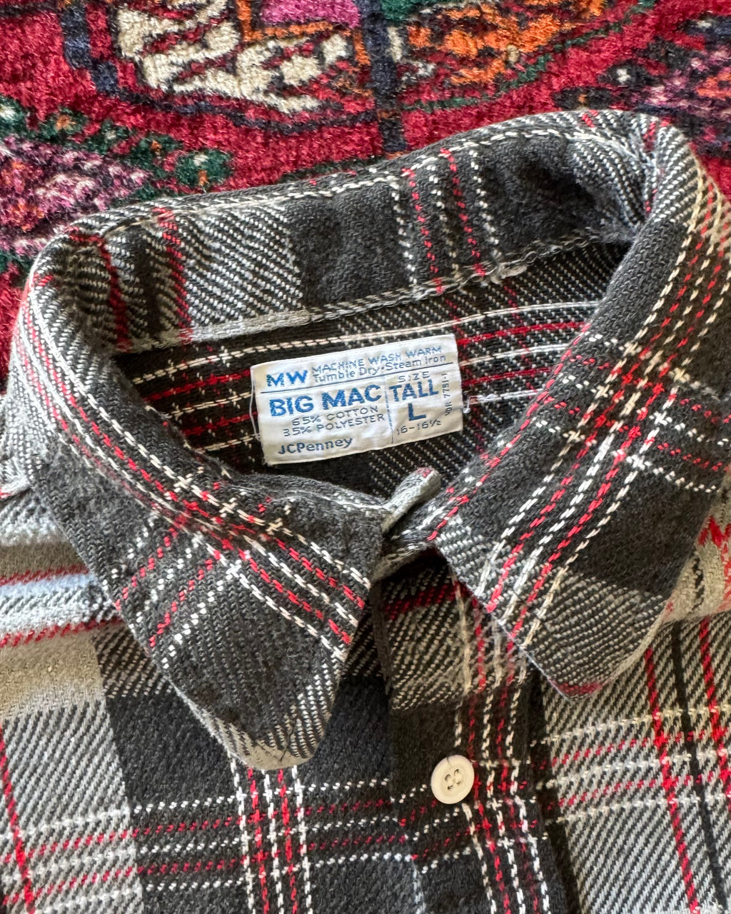 1970s Big Mac plaid cotton flannel