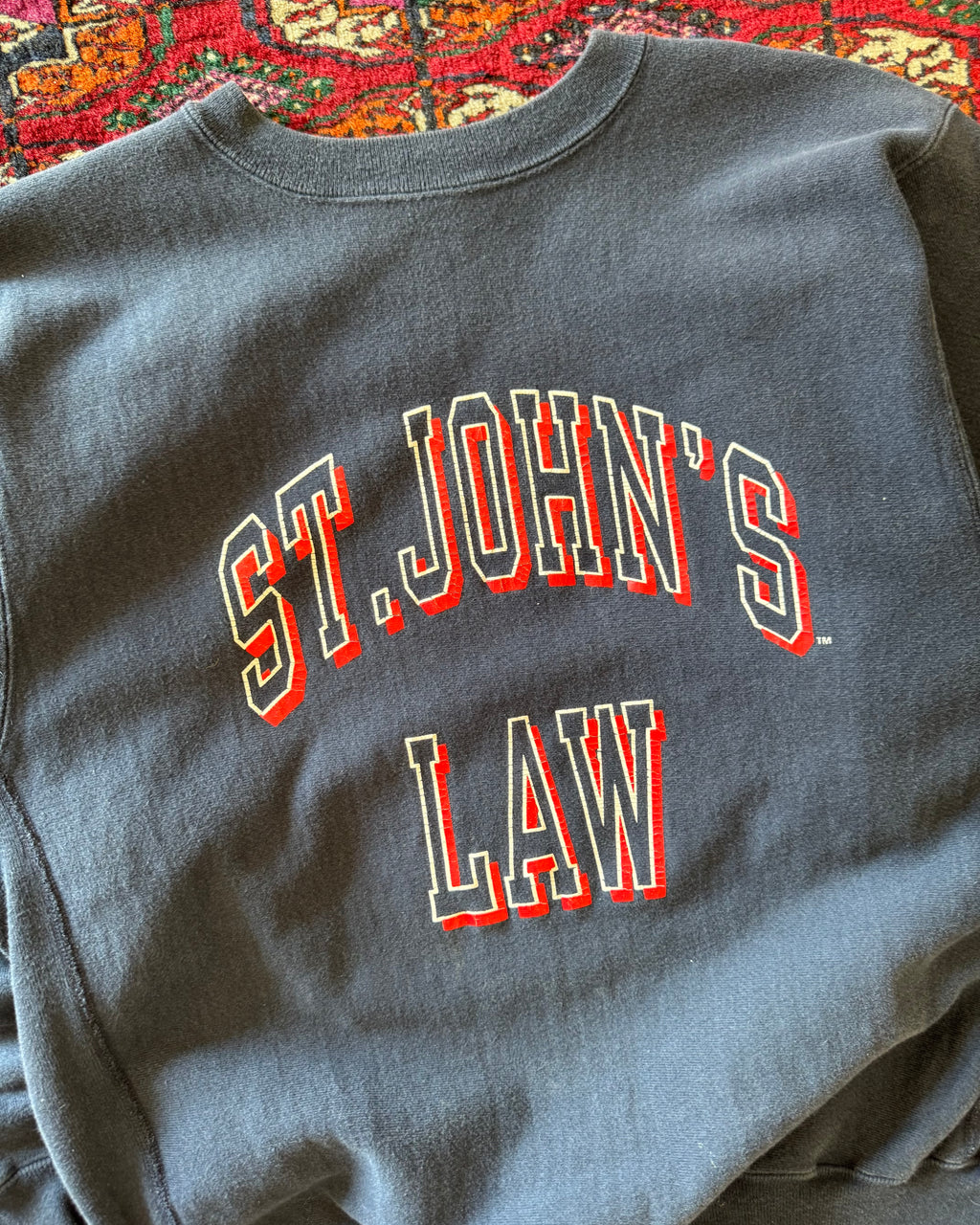 1990s St. John’s Law Navy reverse weave
