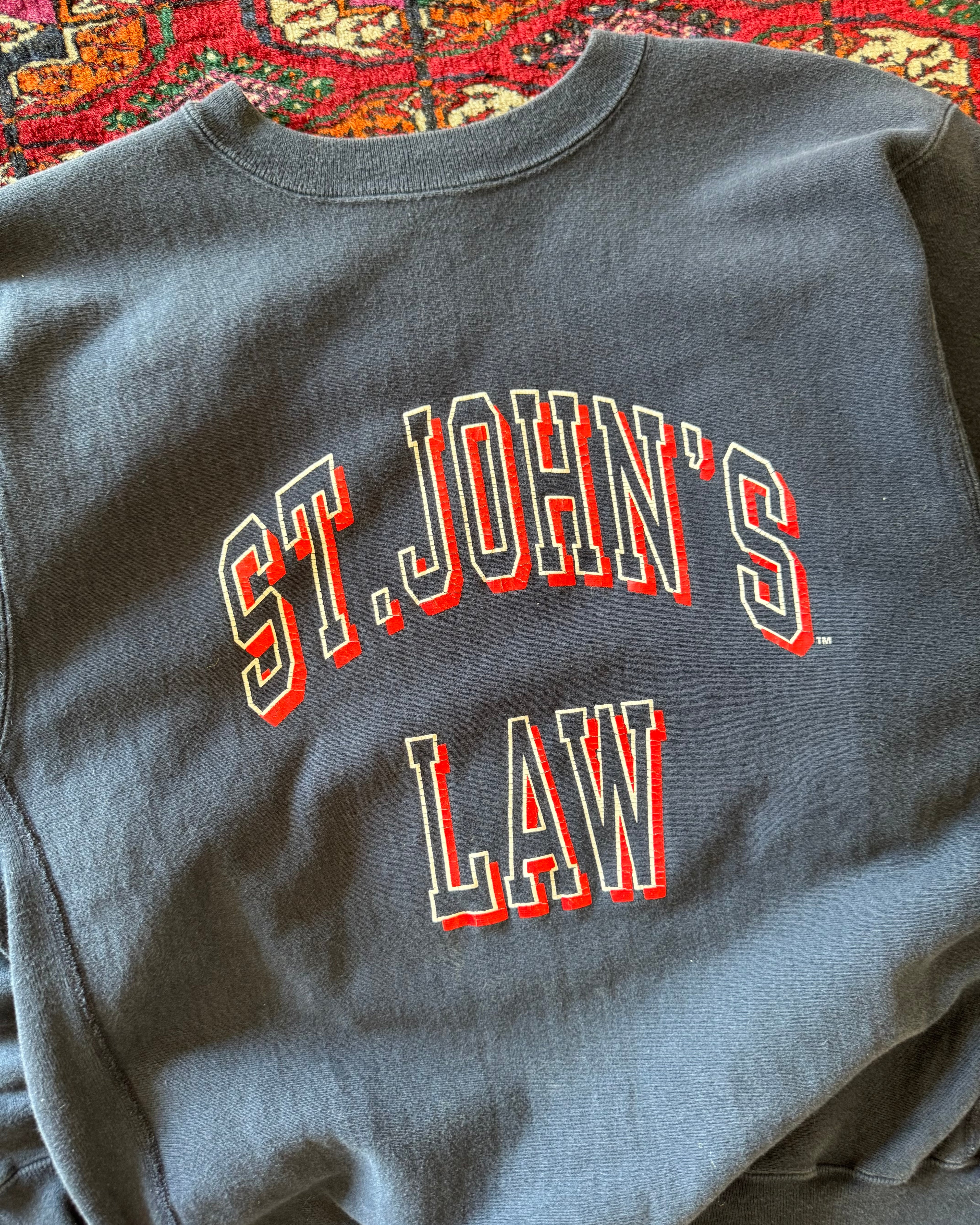 1990s St. John’s Law Navy reverse weave