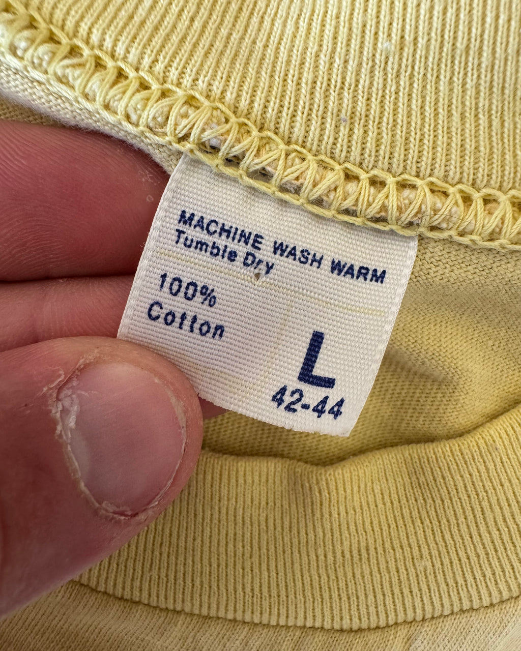 1960/70s yellow Miller faded tee