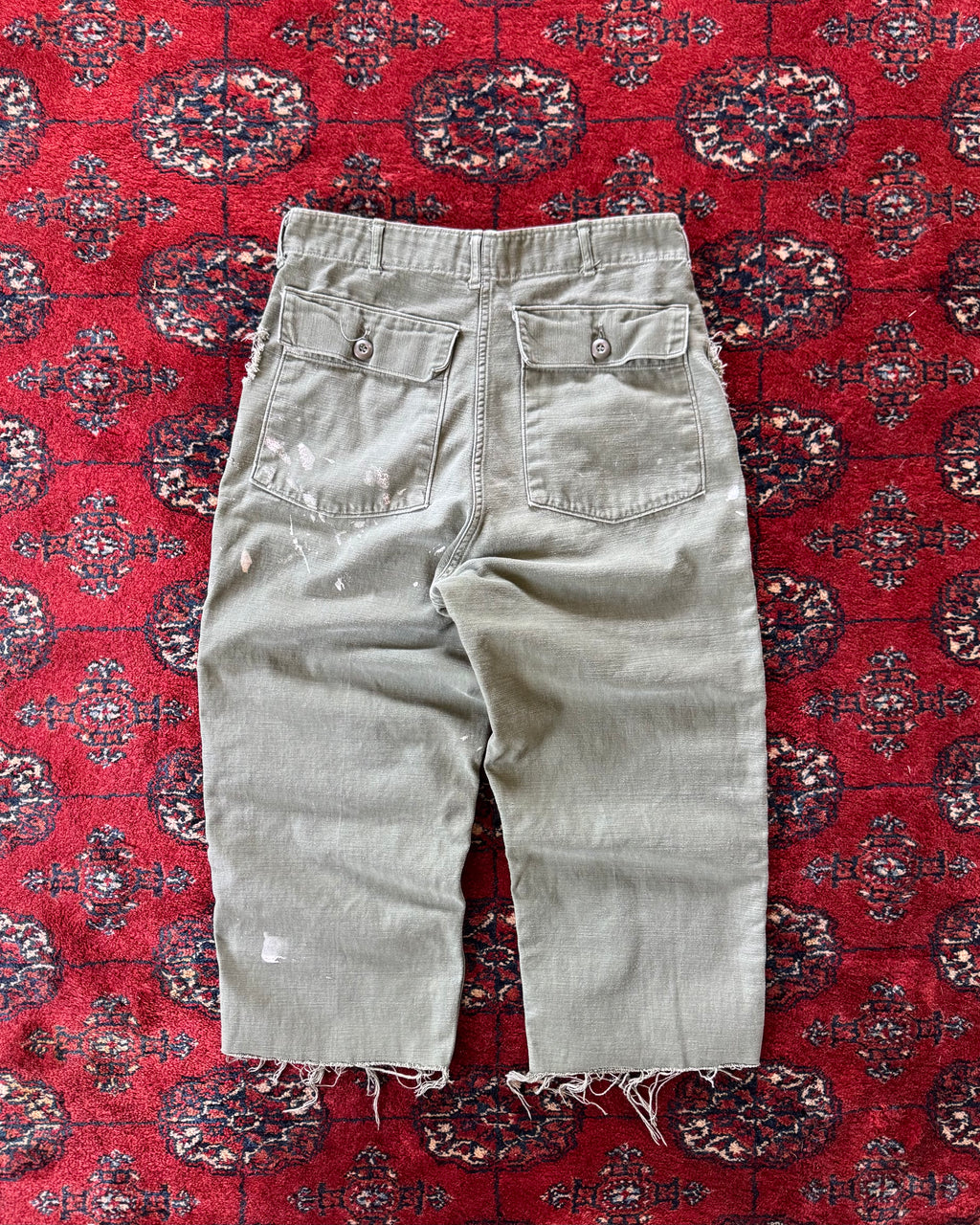 1960s distressed paint splatter OG-107 capri cut