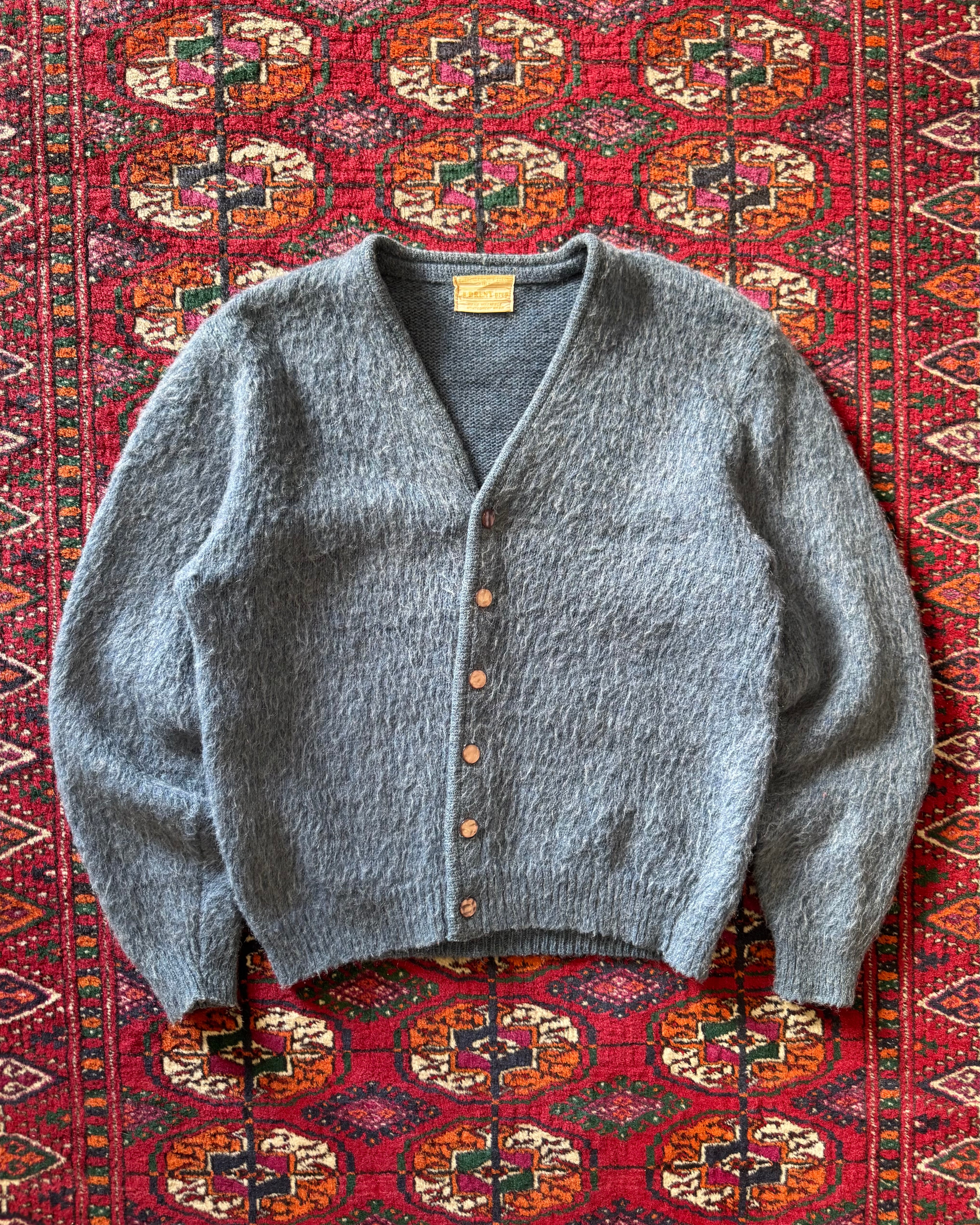 1960s Brent blue mohair cardigan
