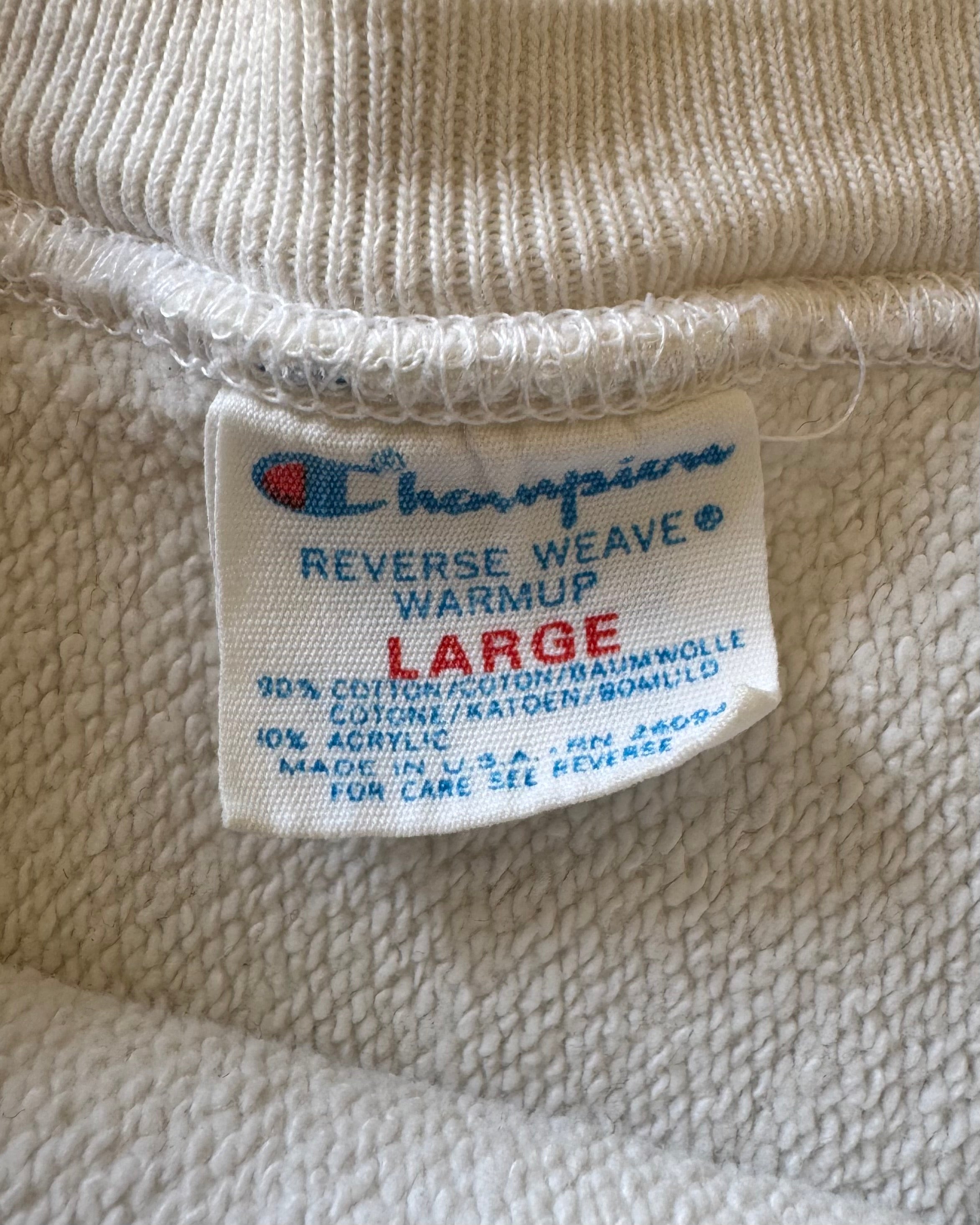 1980s faded distressed Holy Cross champion weave