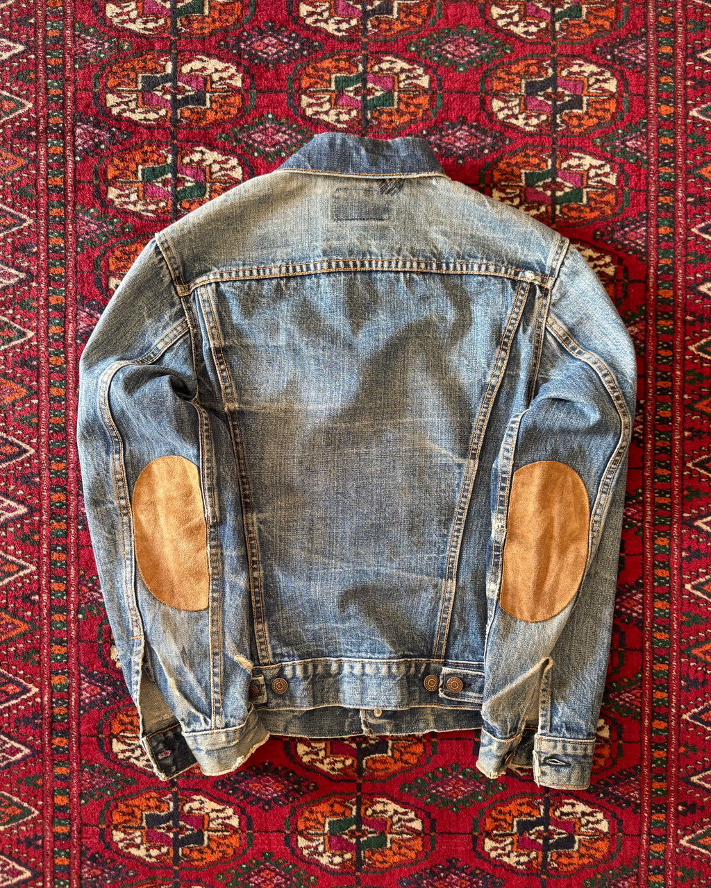 Vintage 1960s Levi’s big E jacket with leather elbow patch patches