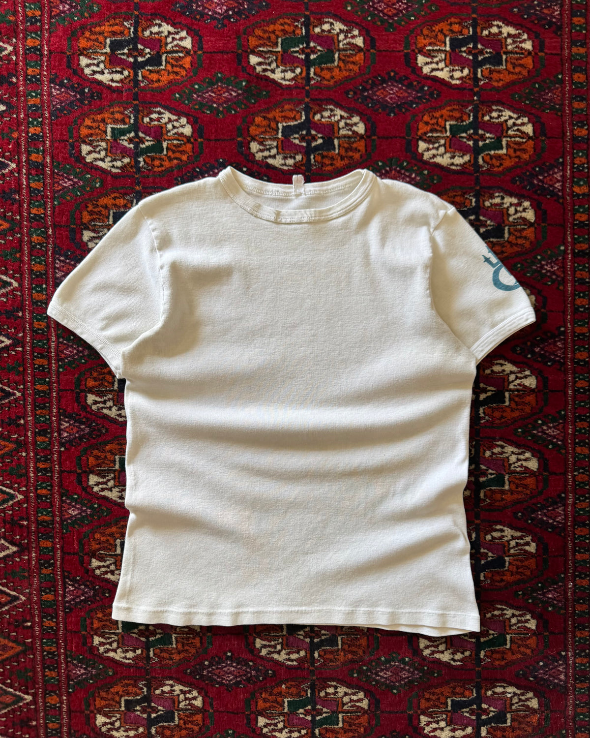1960s white cuffed tee