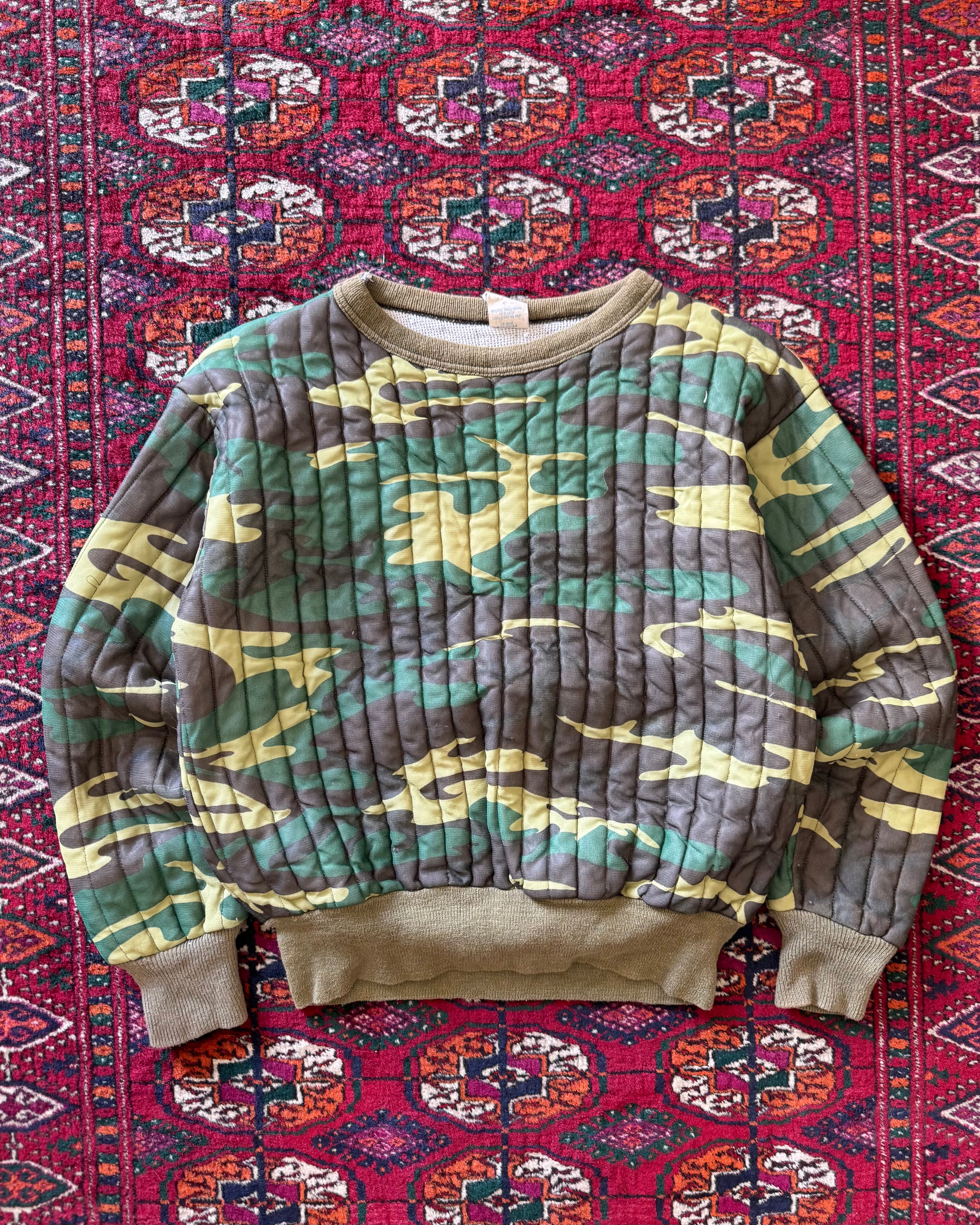1970s camo hunting puff top