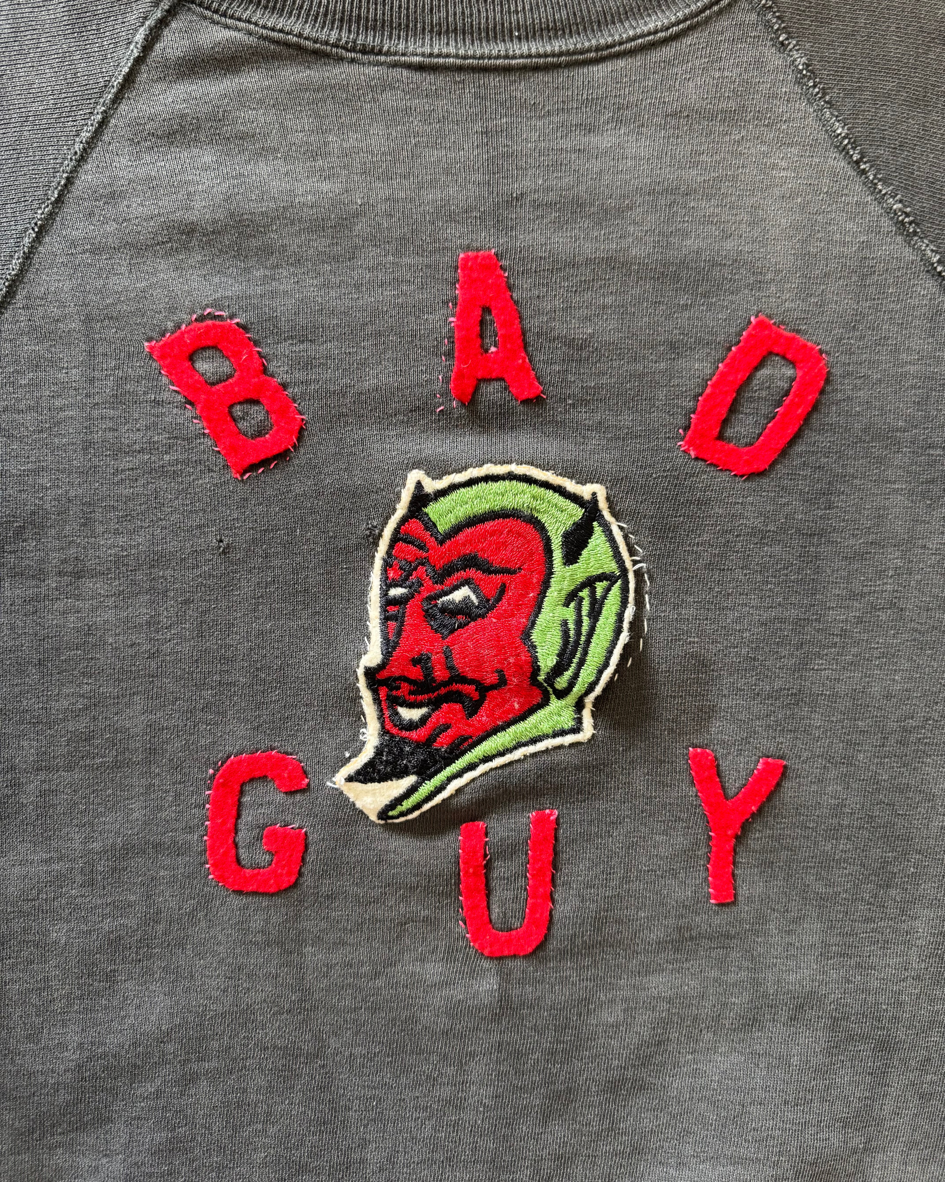 1950s black cotton outlaw motorcycle club “BAD GUY” sweatshirt