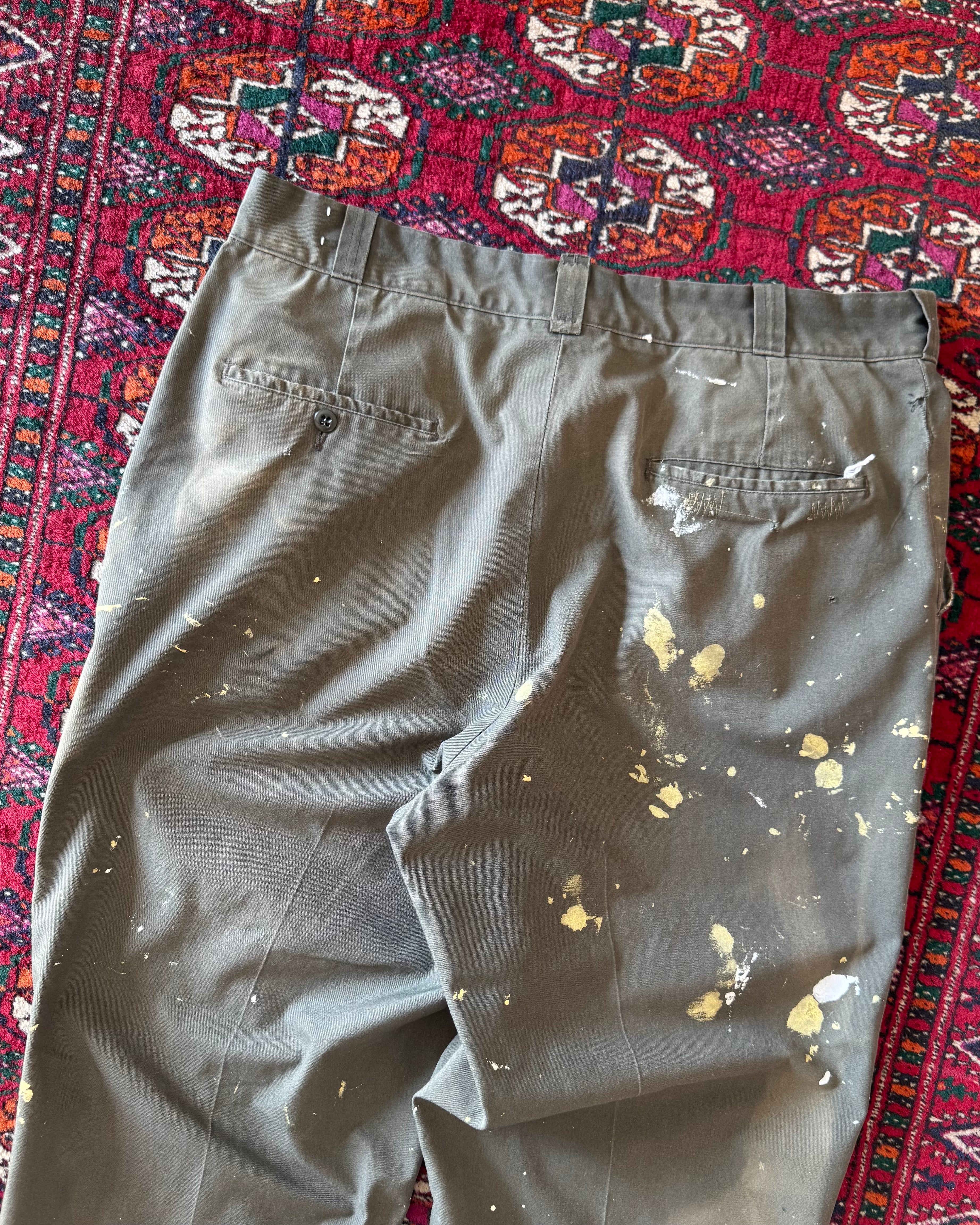 Vintage 1960s big Mac penn prest double knee paint splatter work pants