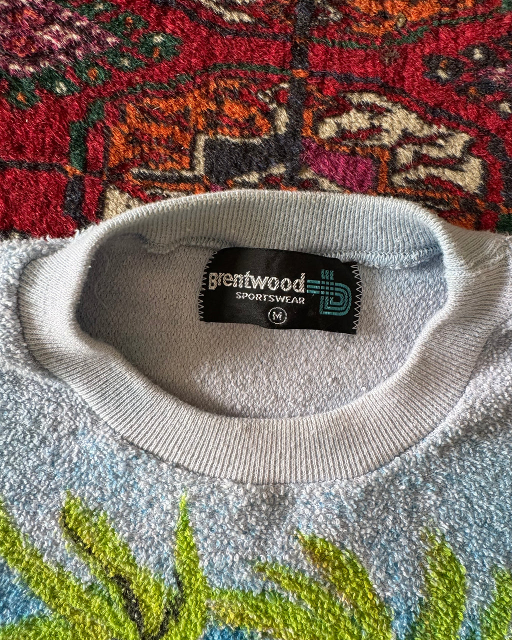 1970s Brentwood sportswear terry cloth Hawaii painted shirt ￼￼