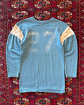 Vintage 1970s/sixties blue faded jersey with lightning bolts ￼