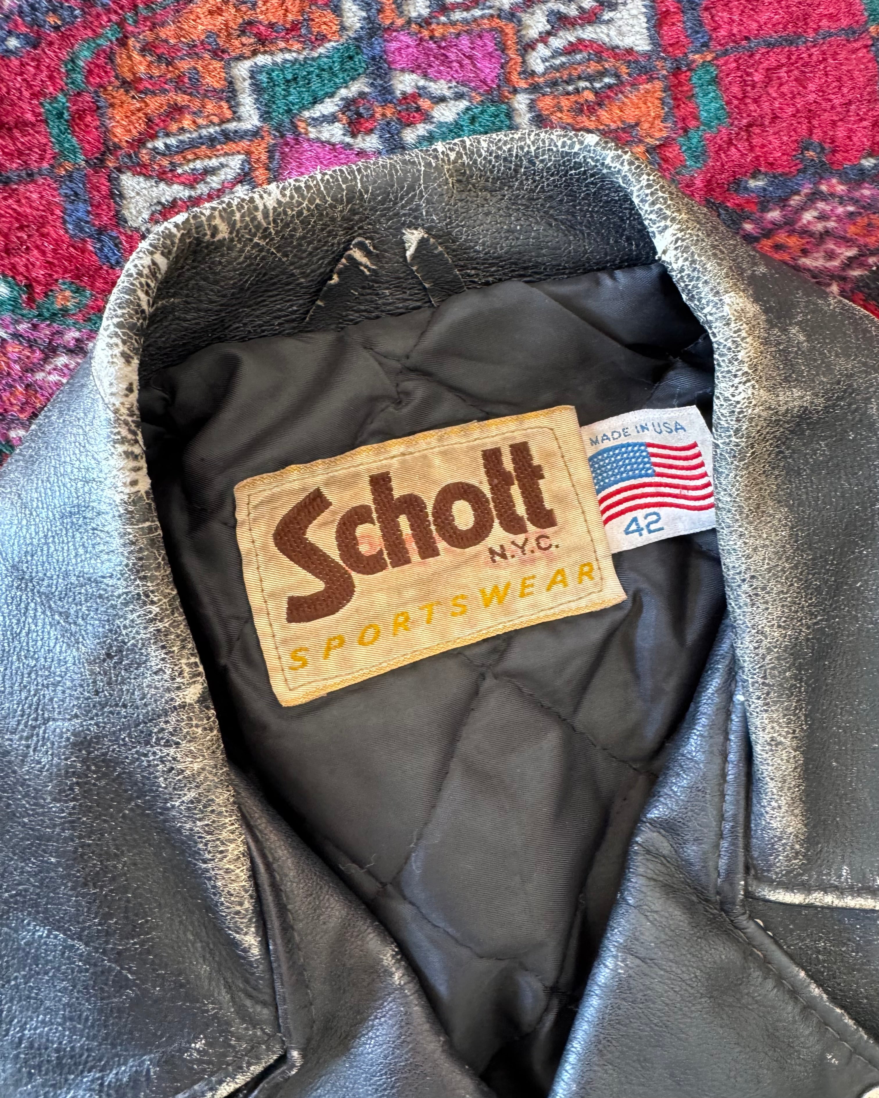 Vintage 70s/80s Schott NYC “The Smiths” leather jacket￼