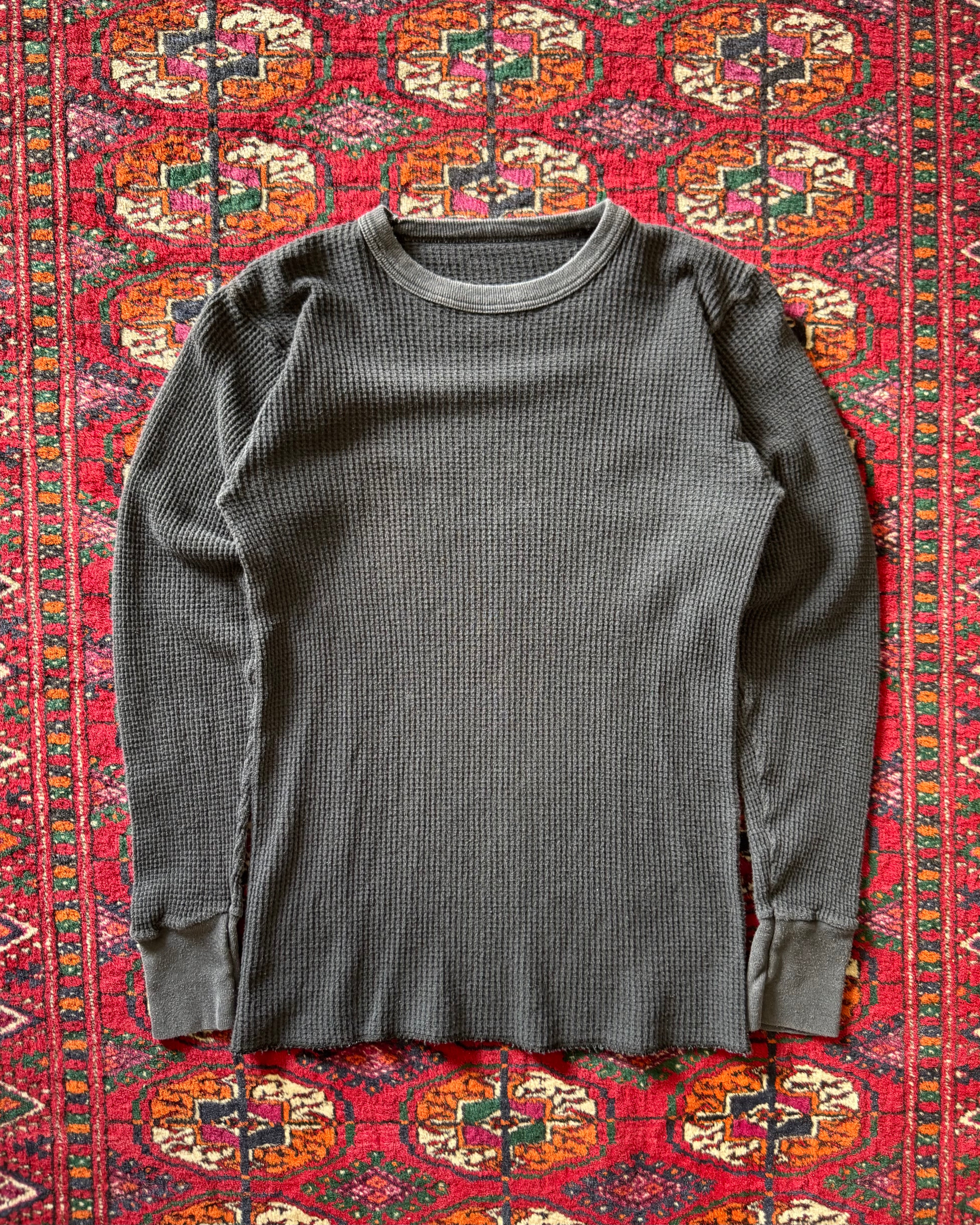 1970s black two-tone thermal undershirt