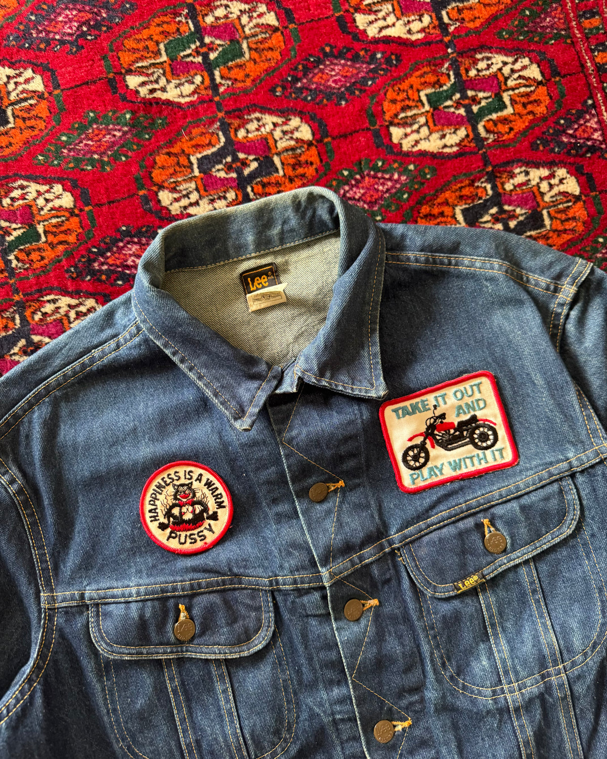 1970s Lee indigo Patches jacket
