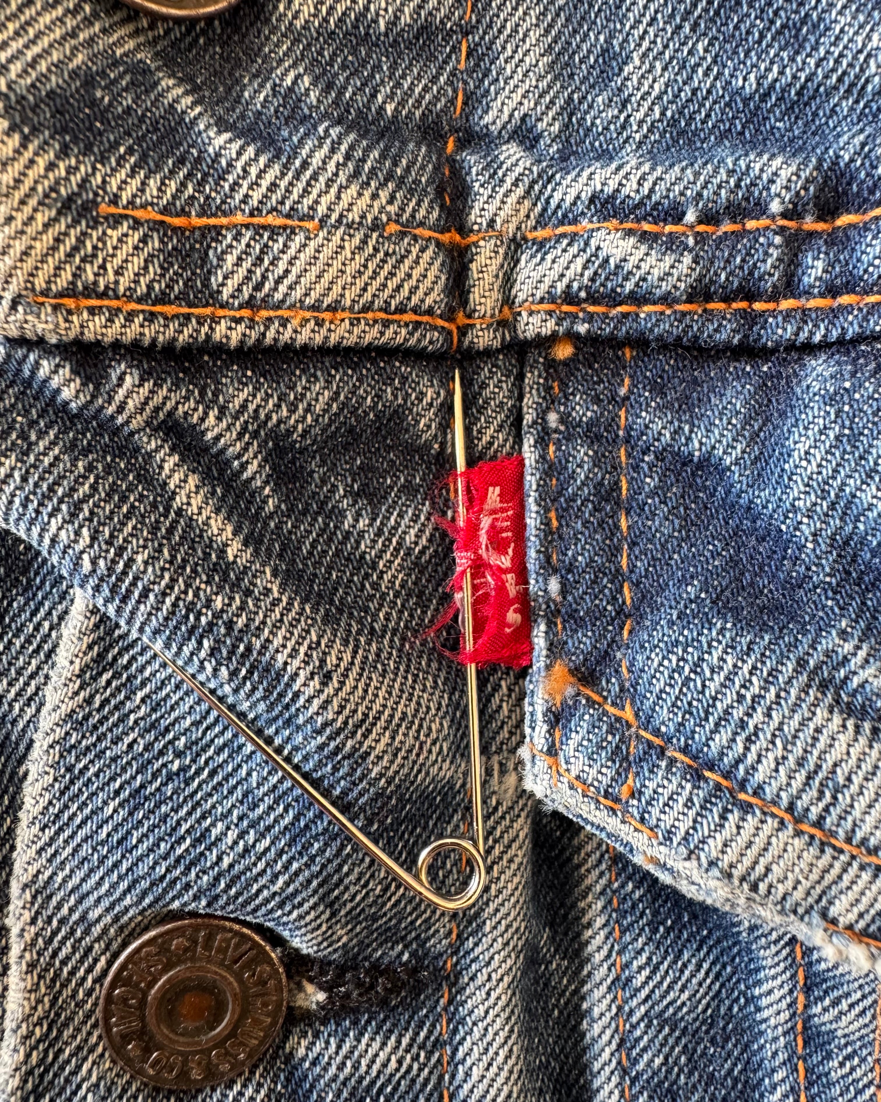 Vintage 1960s/70s Levi’s 70505-0217 big E denim jacket with patches