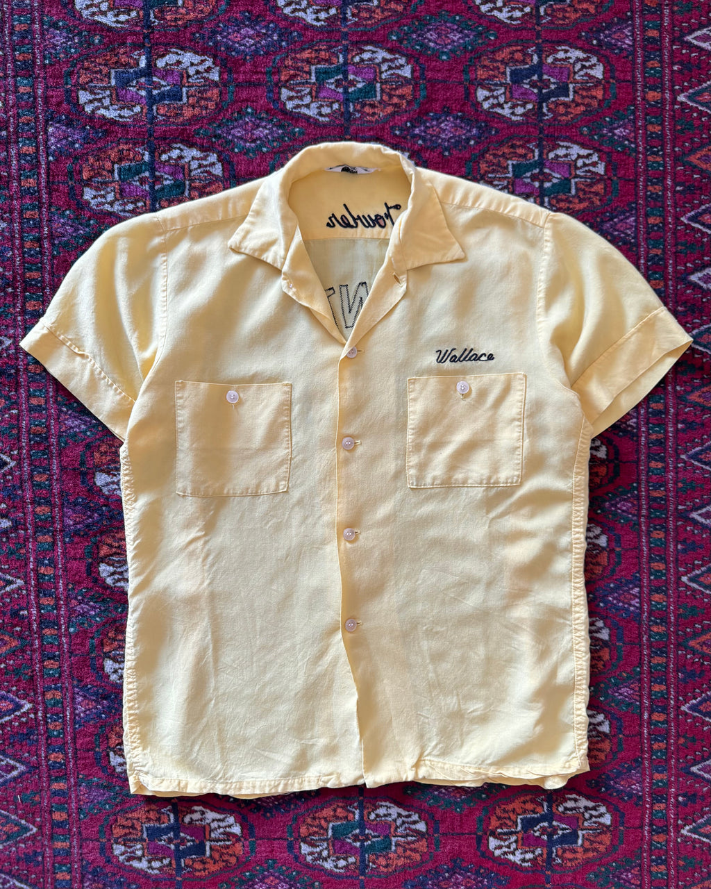 1960s Rentz Diner rayon chainstitched shirt
