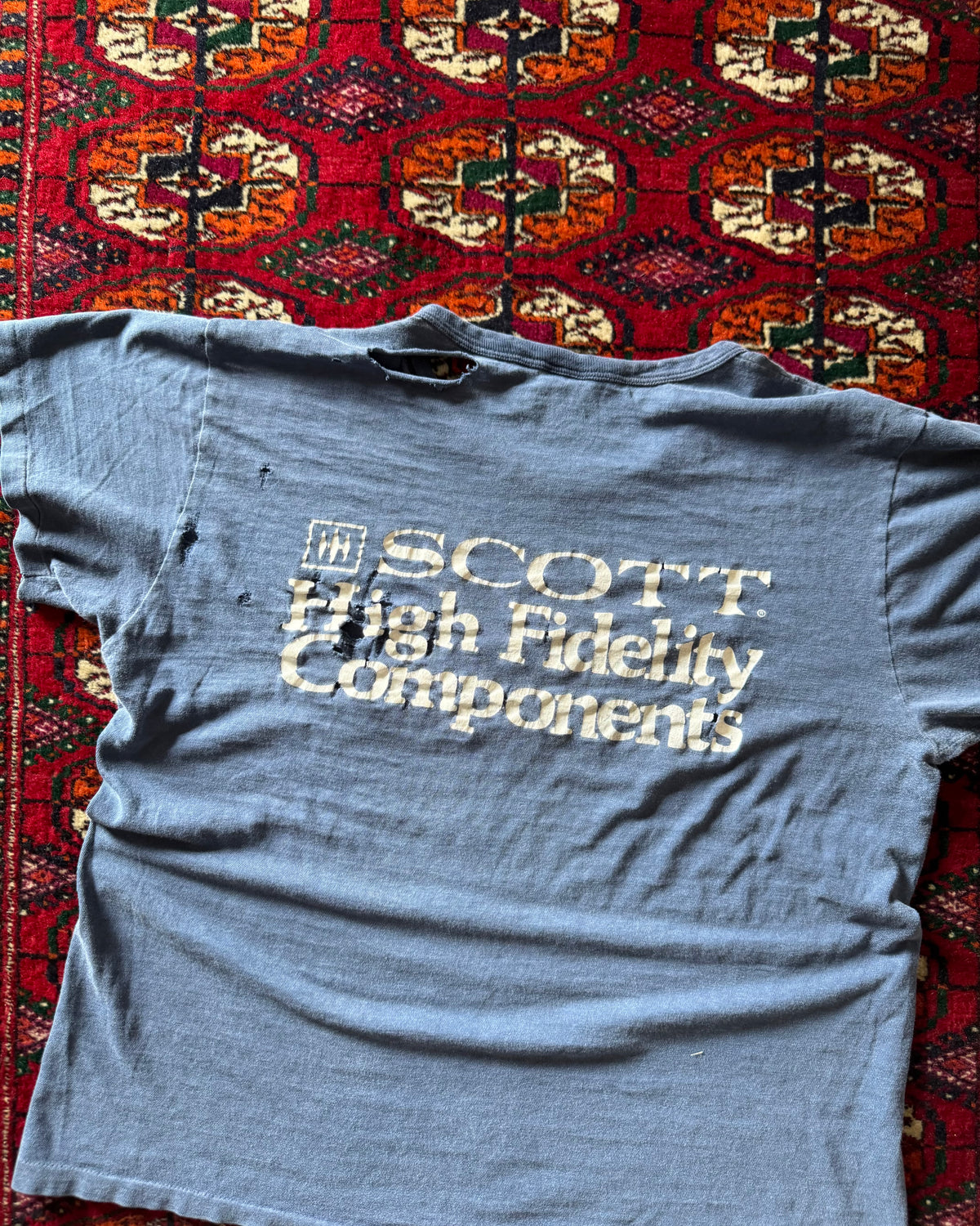 1960s early tech components distressed faded tee